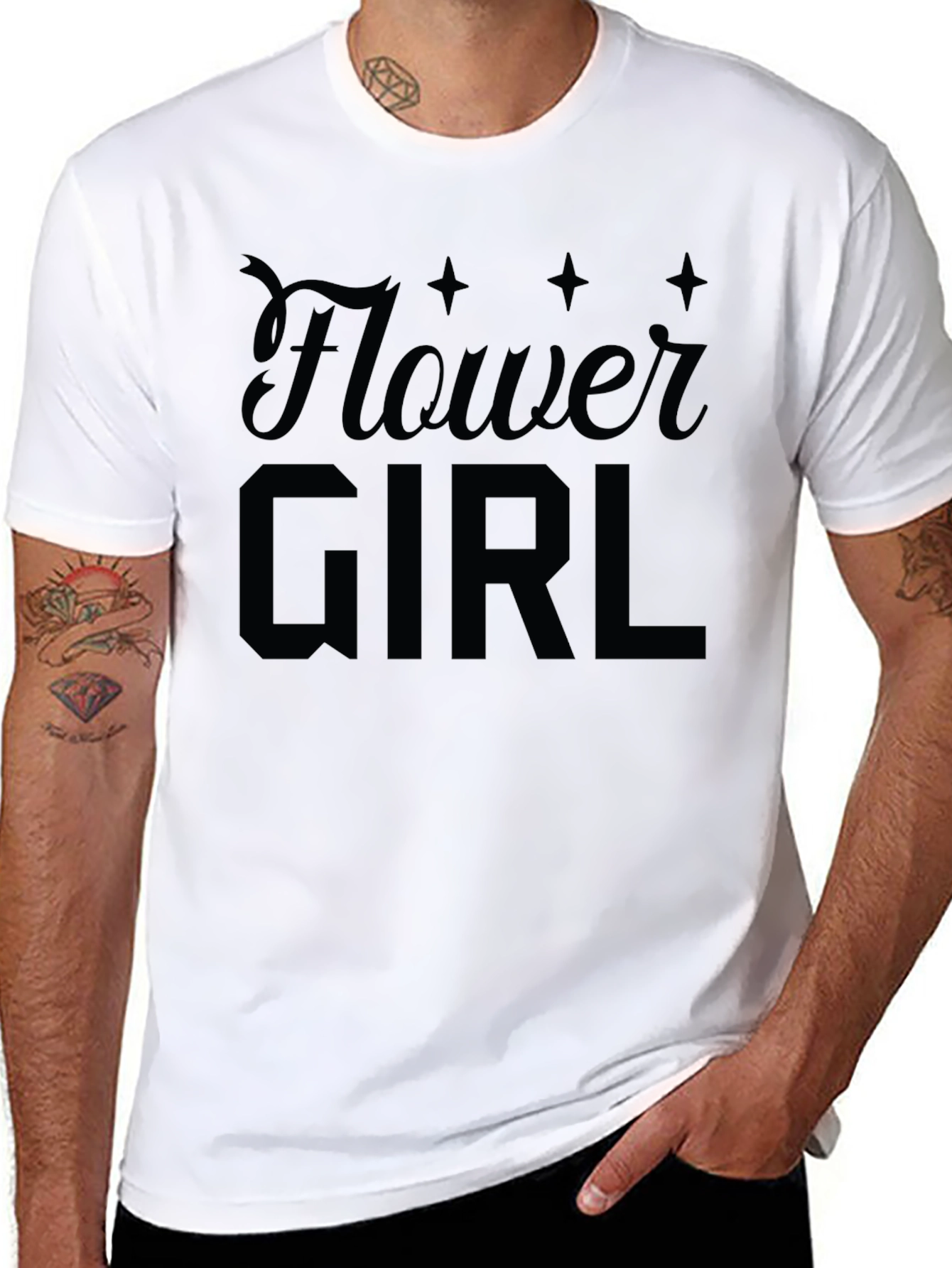 Flower Girl Graphic Tee - Black T-Shirt