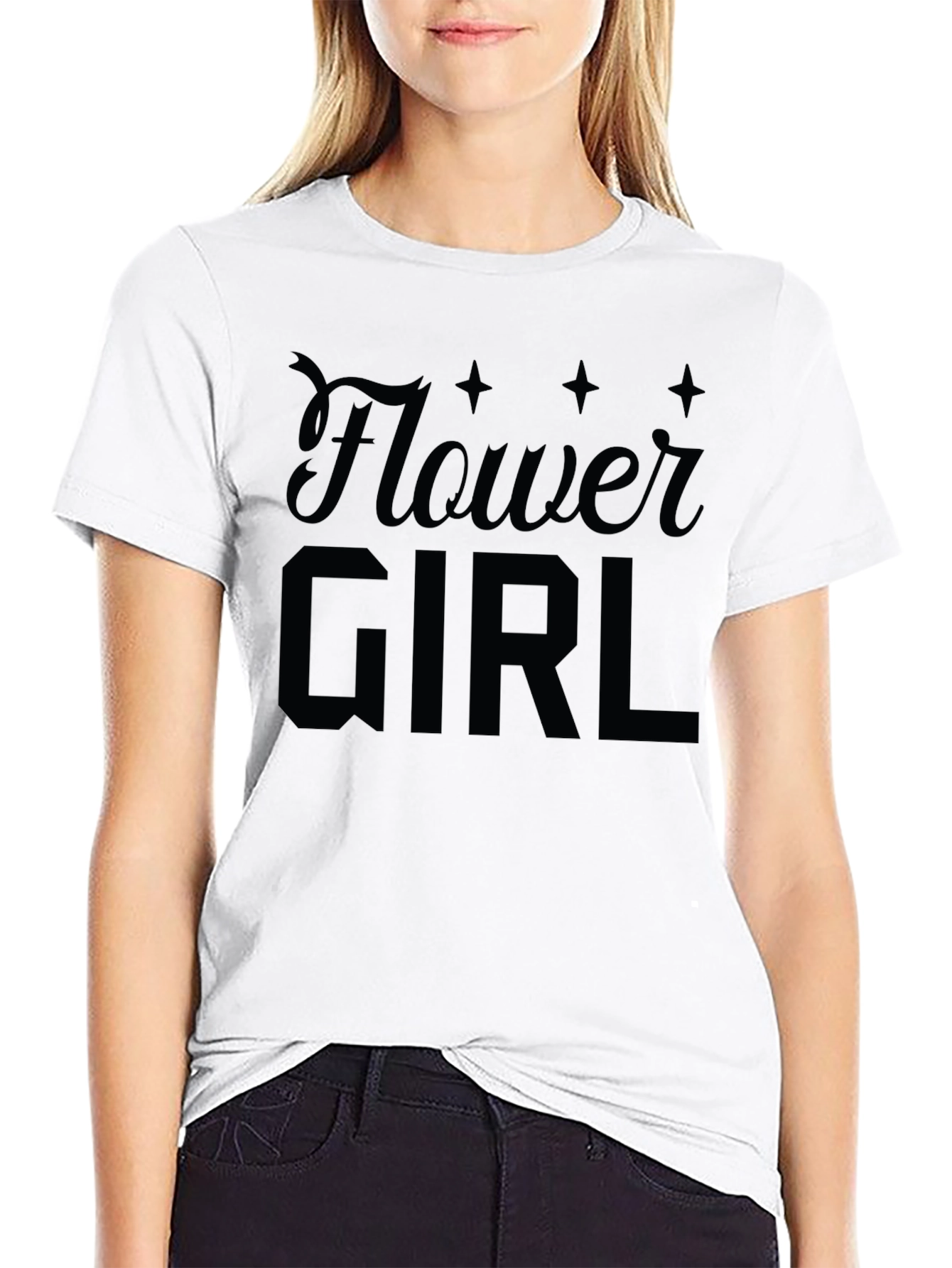 Flower Girl Graphic Tee - Black T-Shirt