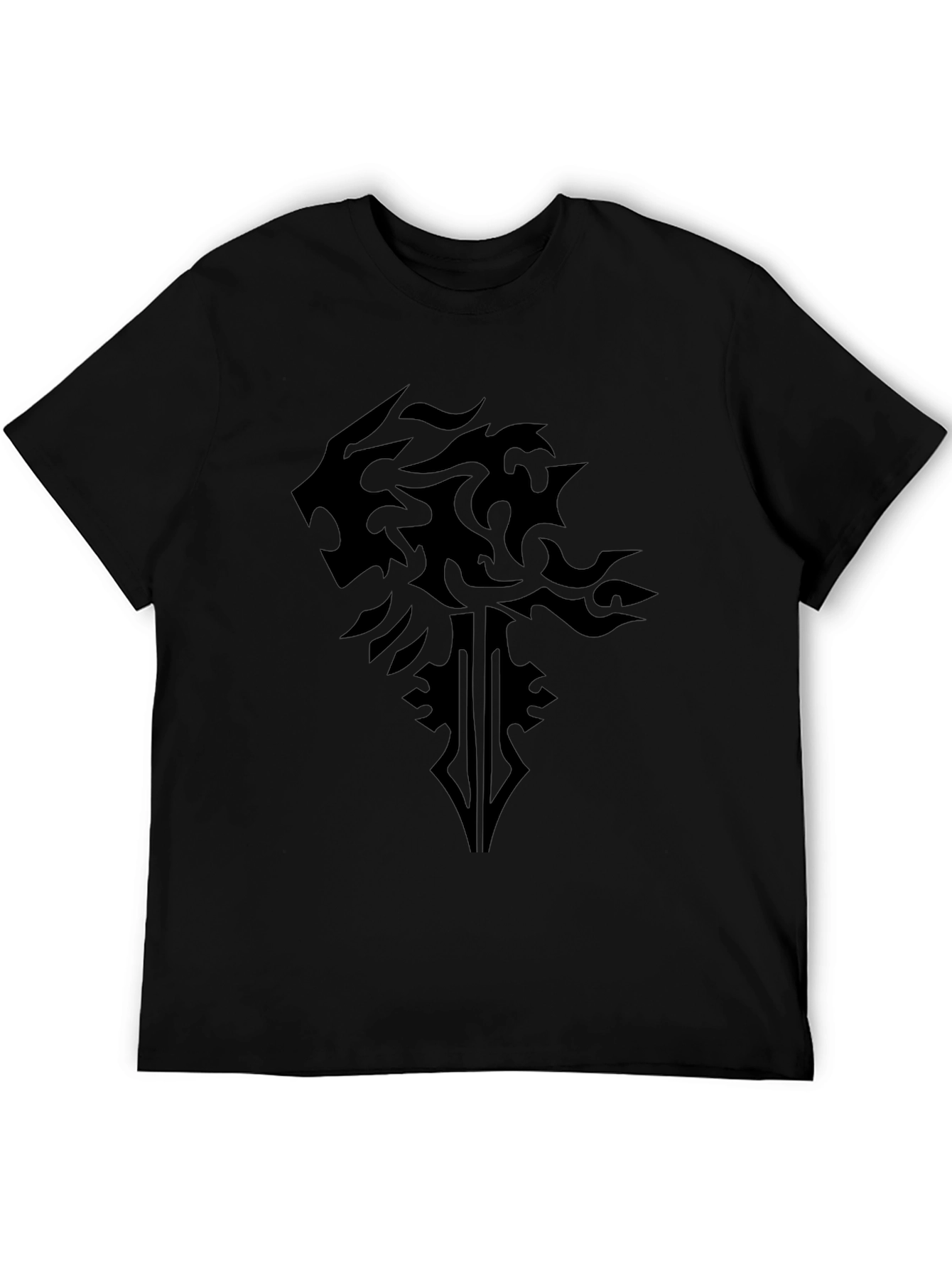 Black Lion Crest Graphic T-Shirt - Modern Style