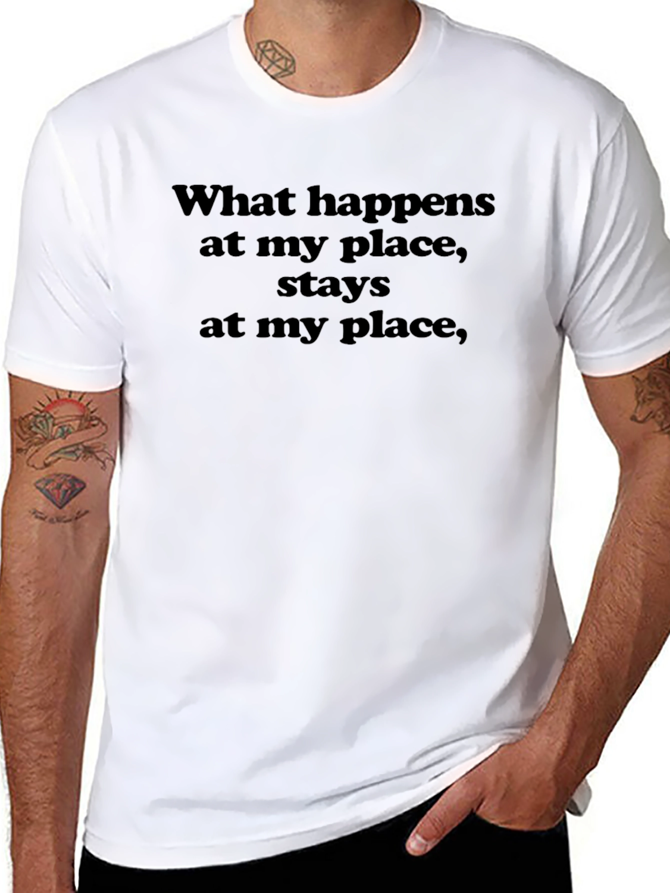 Humorous What Happens Graphic Tee
