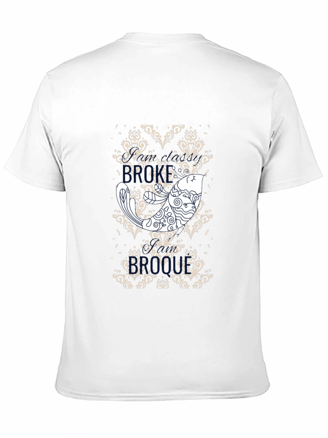 Koi Fish Graphic Print Black T-Shirt