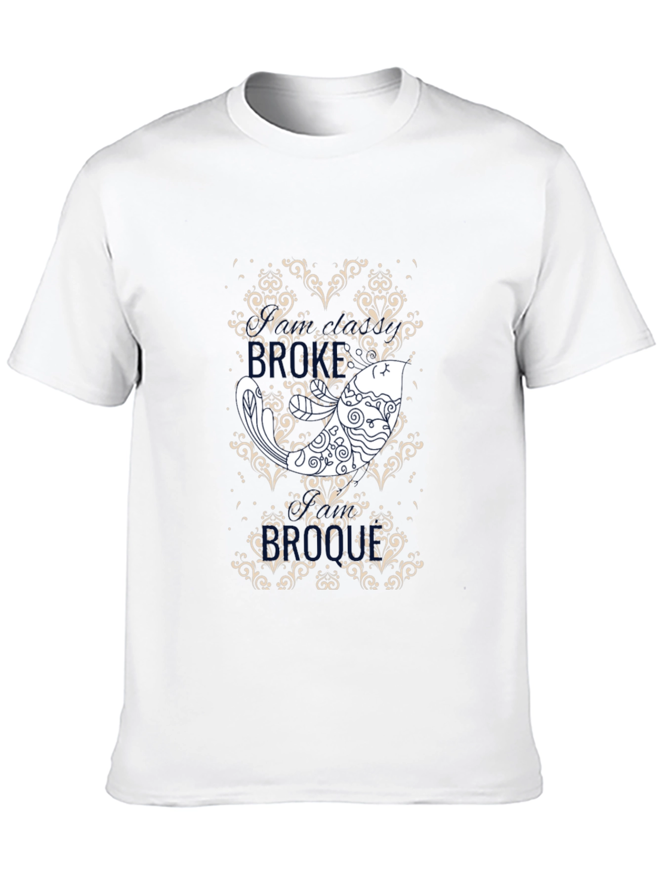 Koi Fish Graphic Print Black T-Shirt