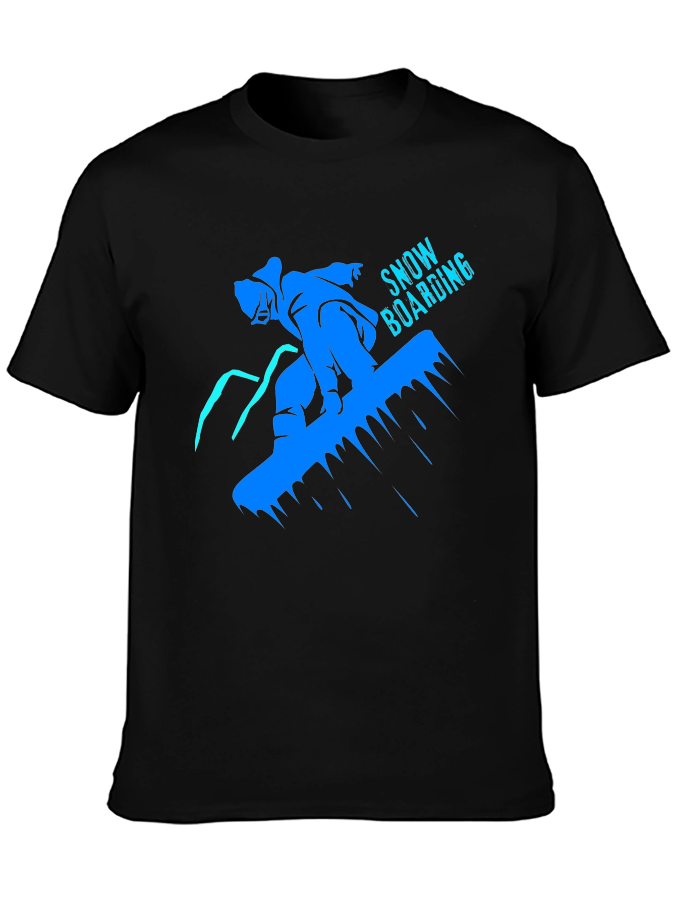 Snowboarding Graphic T-Shirt - Black
