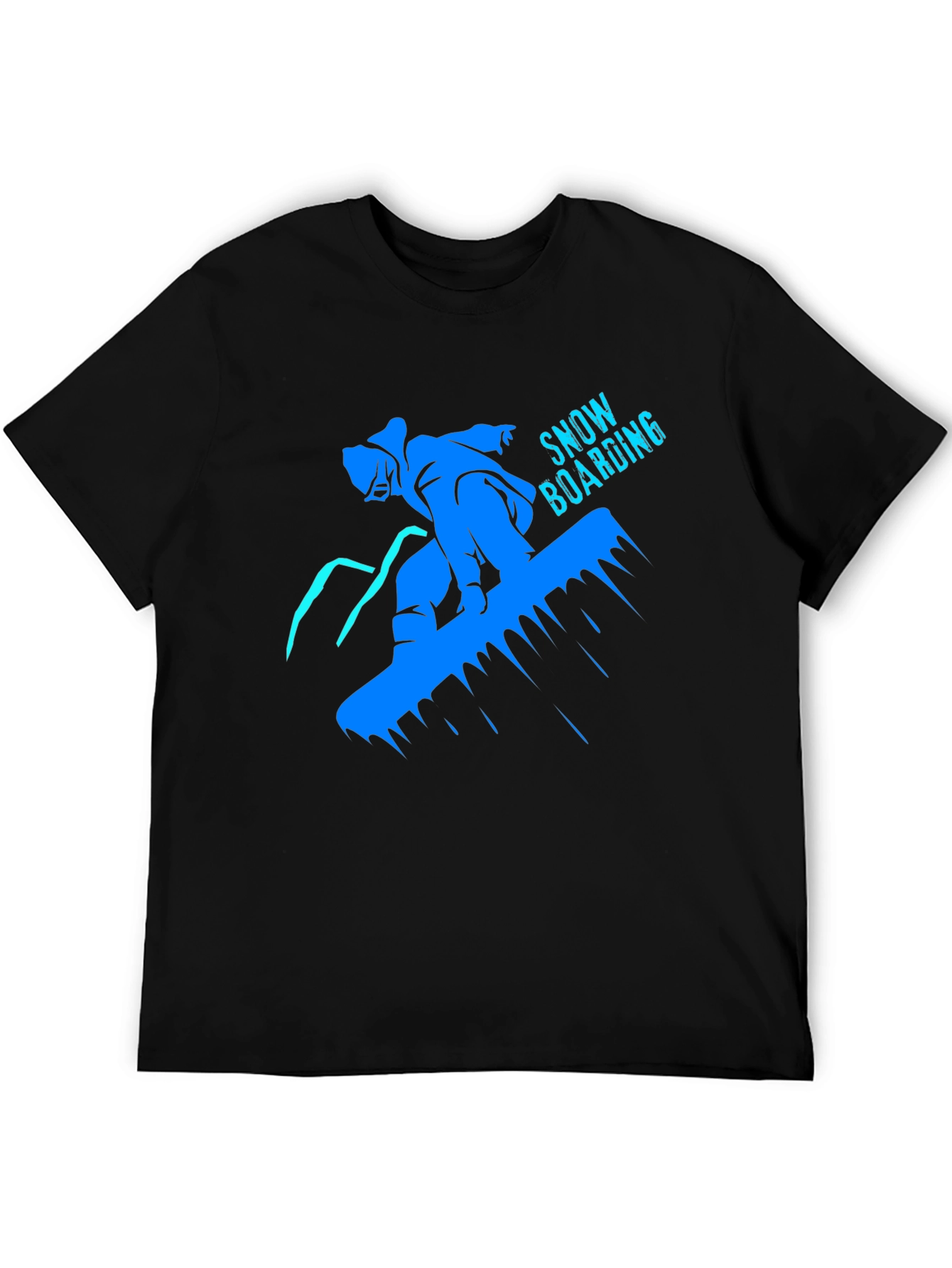 Snowboarding Graphic T-Shirt - Black