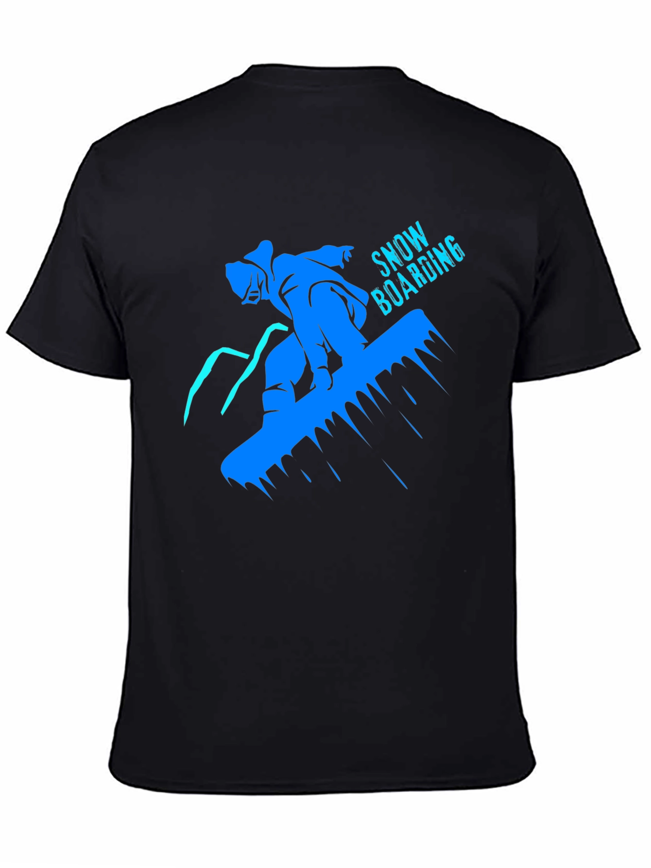 Snowboarding Graphic T-Shirt - Black