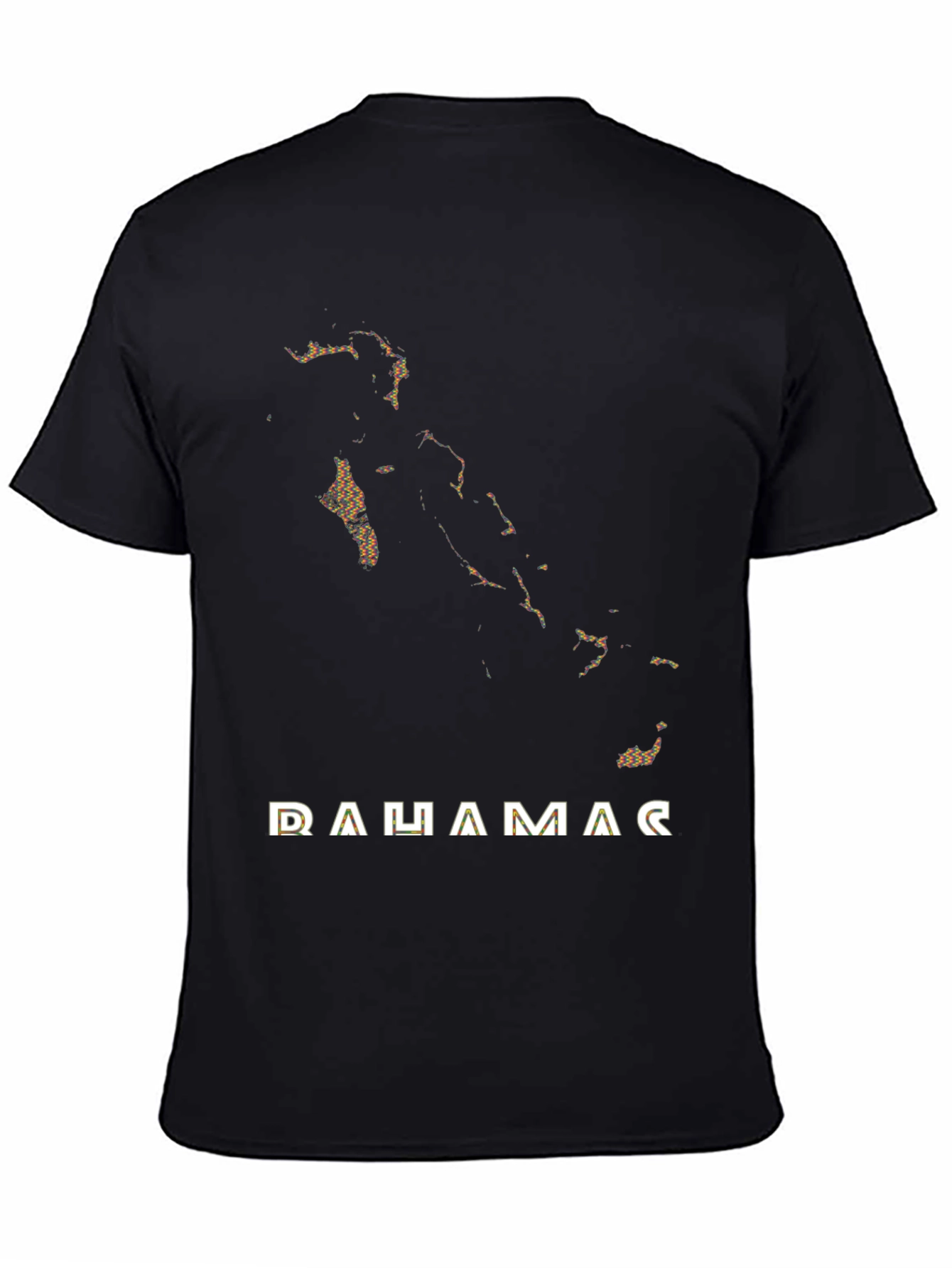 Bahamas Map Black T-Shirt - Island Graphic Tee