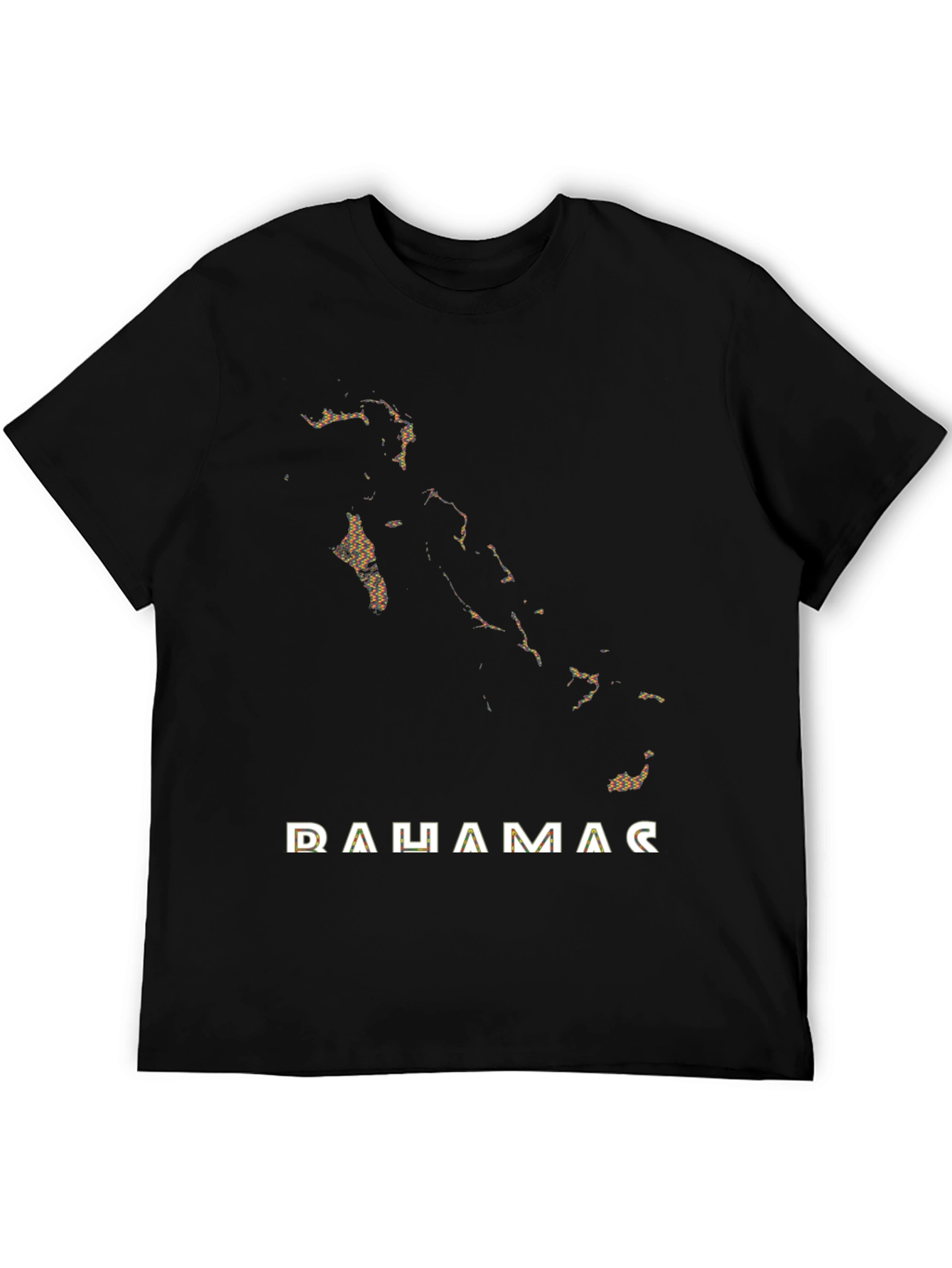Bahamas Map Black T-Shirt - Island Graphic Tee