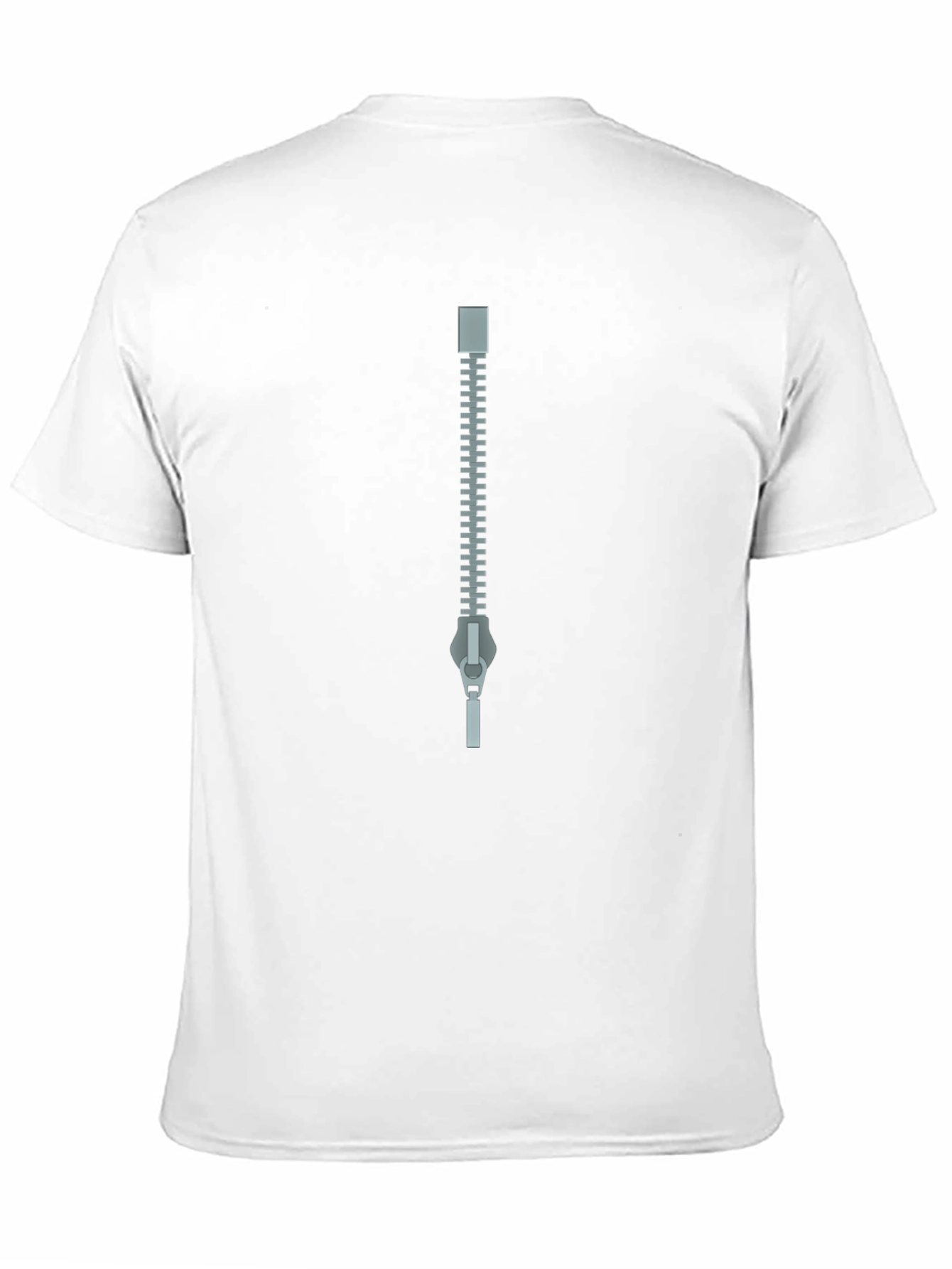 Zipper Graphic Black T-Shirt - Novelty Tee