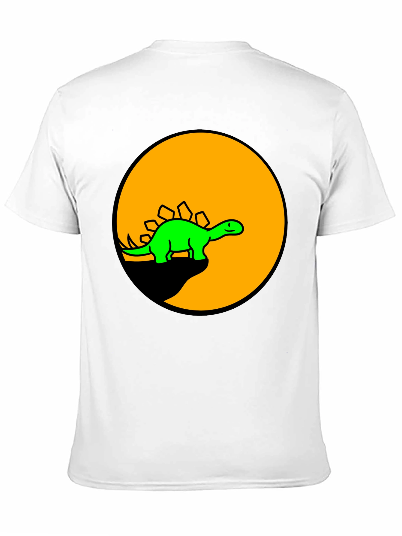 Dinosaur Graphic Tee - Black Cotton T-Shirt