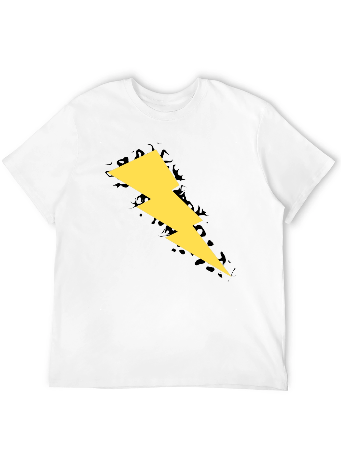 Lightning Bolt Graphic T-Shirt - Black