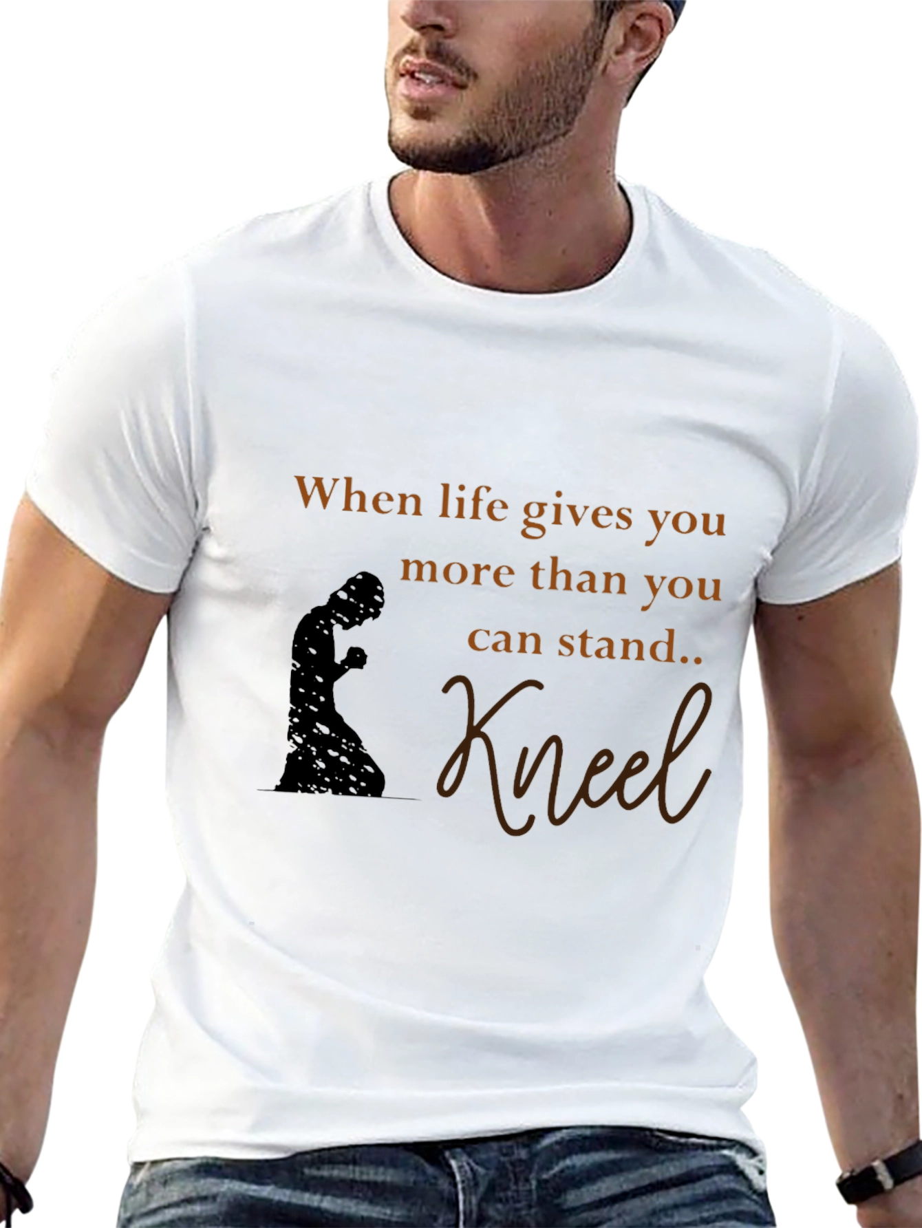 Inspirational Christian Kneel T-Shirt