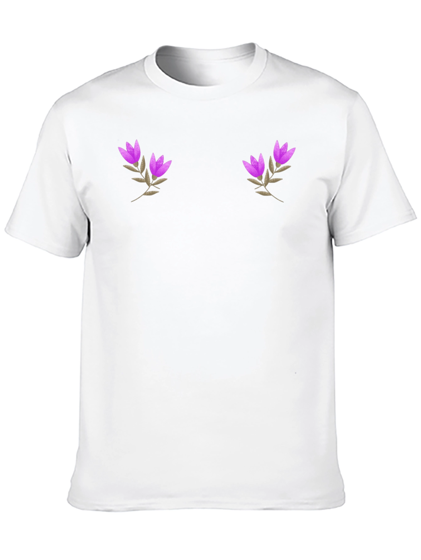 Black Floral Embroidered T-Shirt