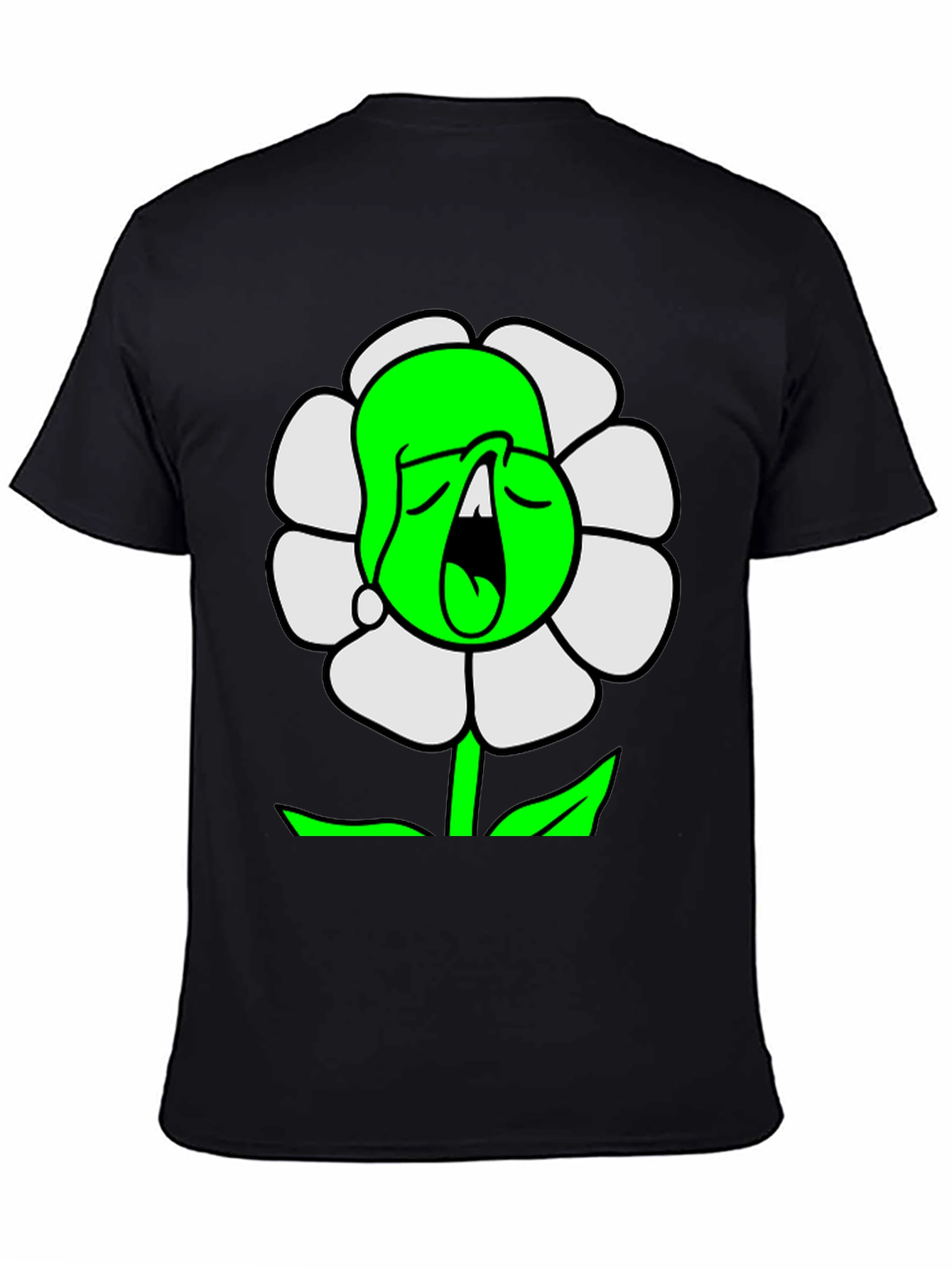 Cartoon Flower T-Shirt - Unique Graphic Tee