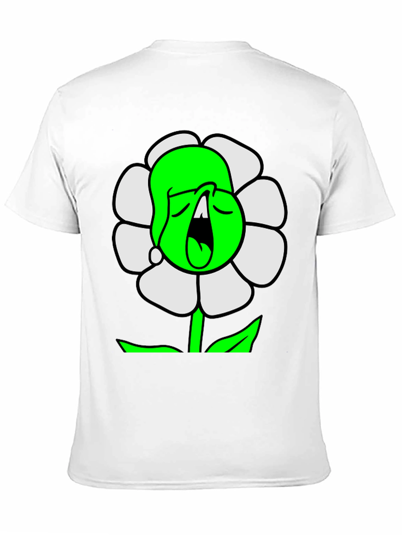 Cartoon Flower T-Shirt - Unique Graphic Tee