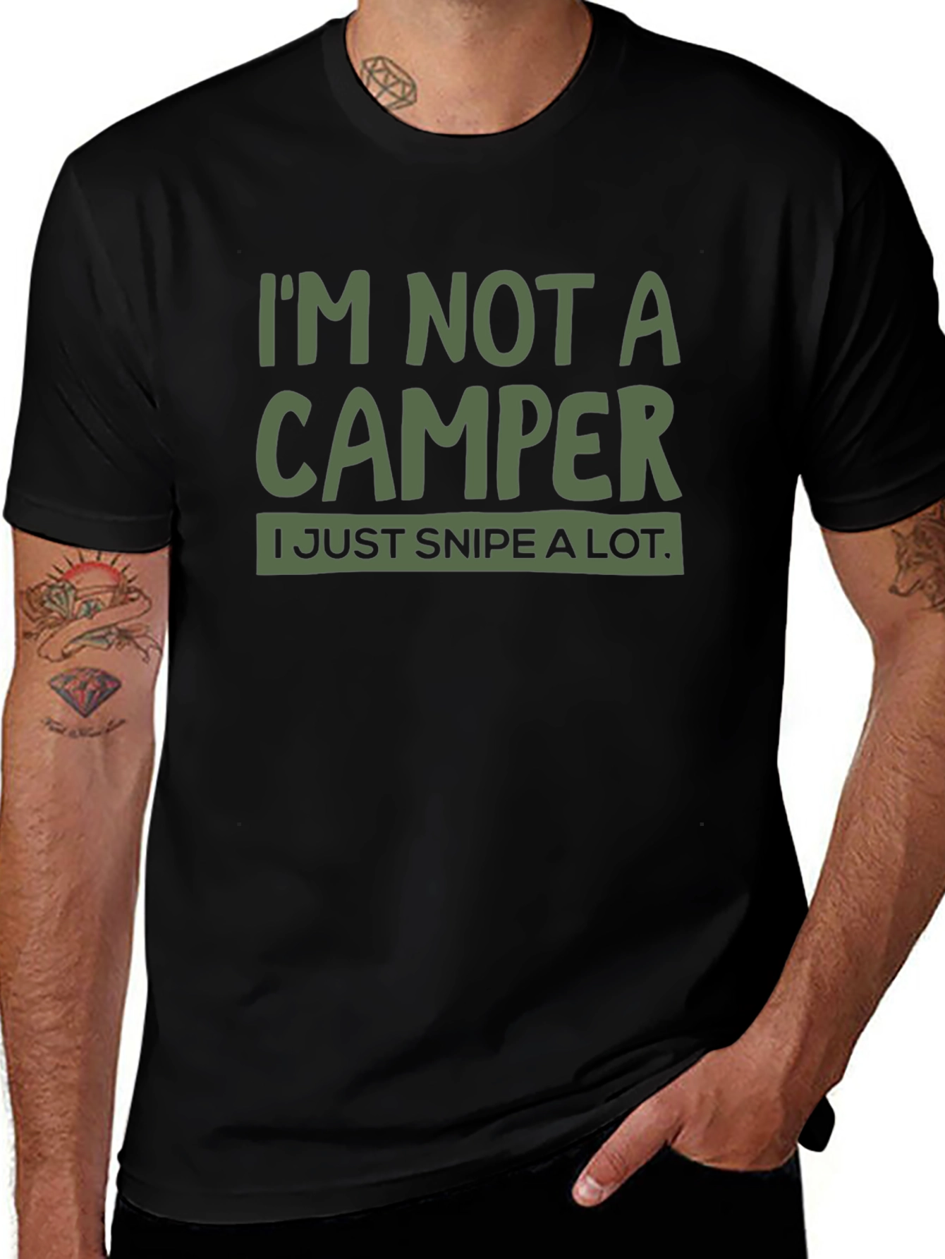 Im Not A Camper T-Shirt Funny Gamer Tee
