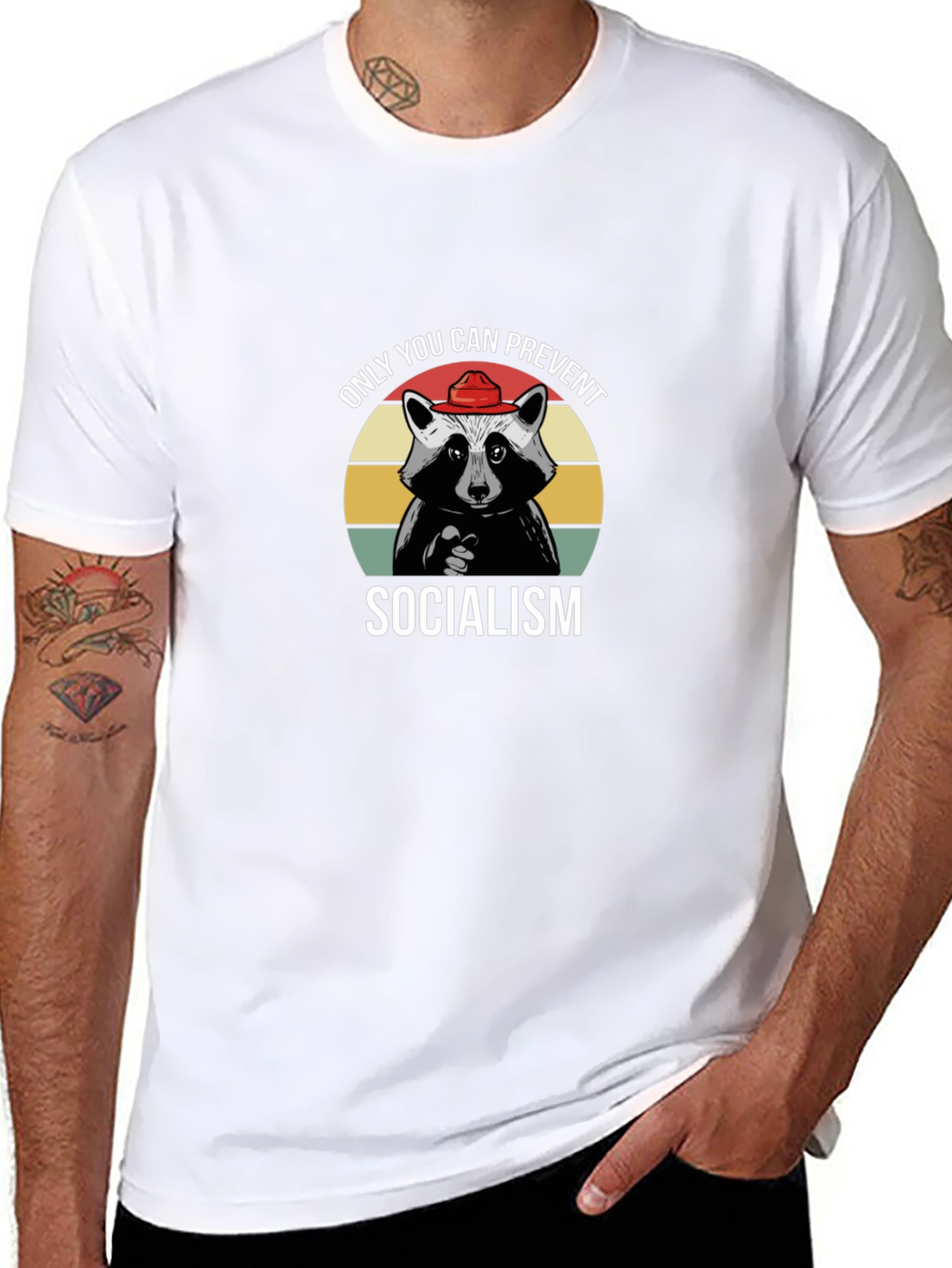 Only You Can Prevent Socialism Raccoon T-Shirt