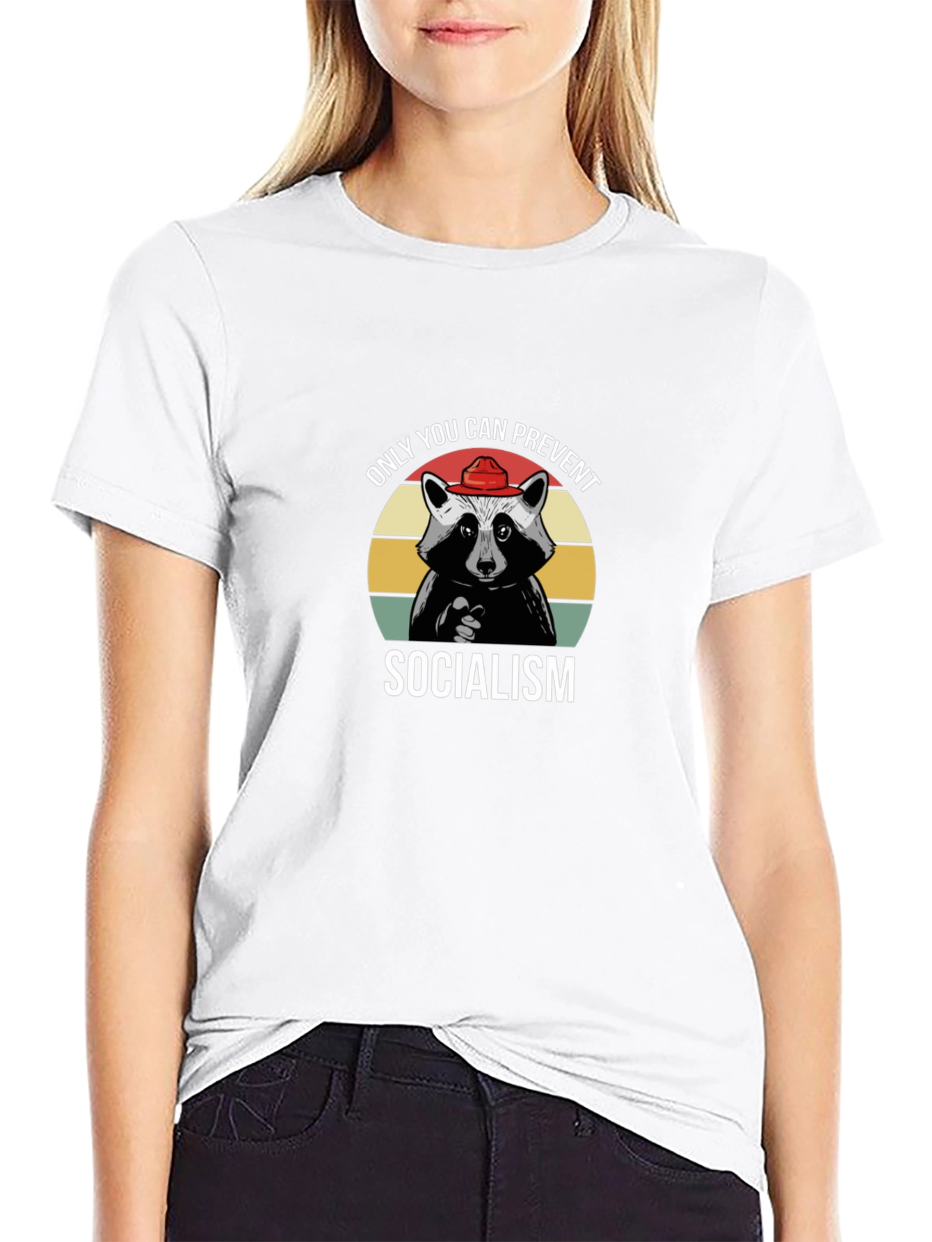 Only You Can Prevent Socialism Raccoon T-Shirt