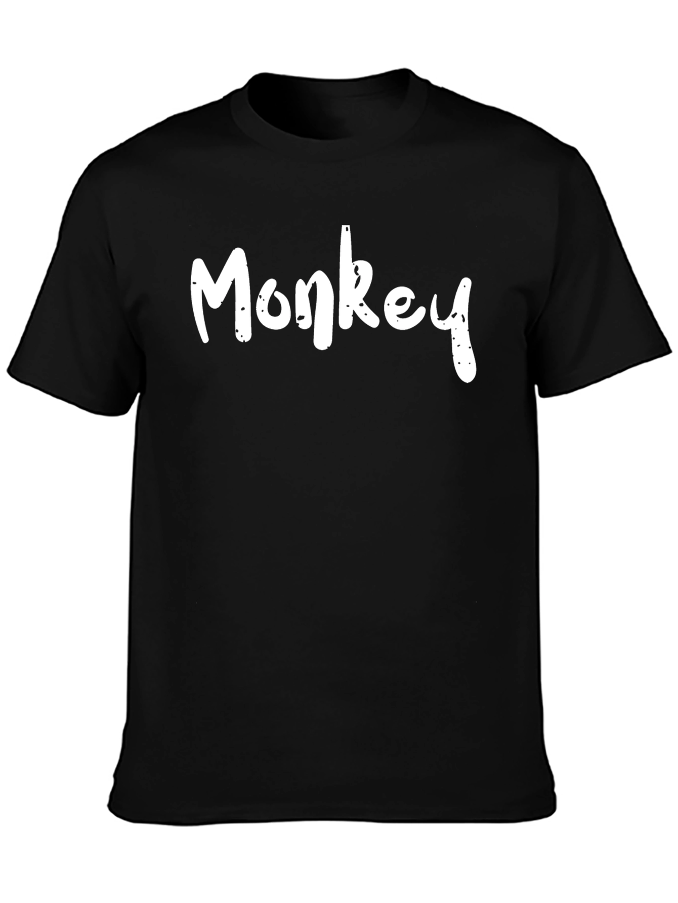 Monkey Graphic Print Black T-Shirt