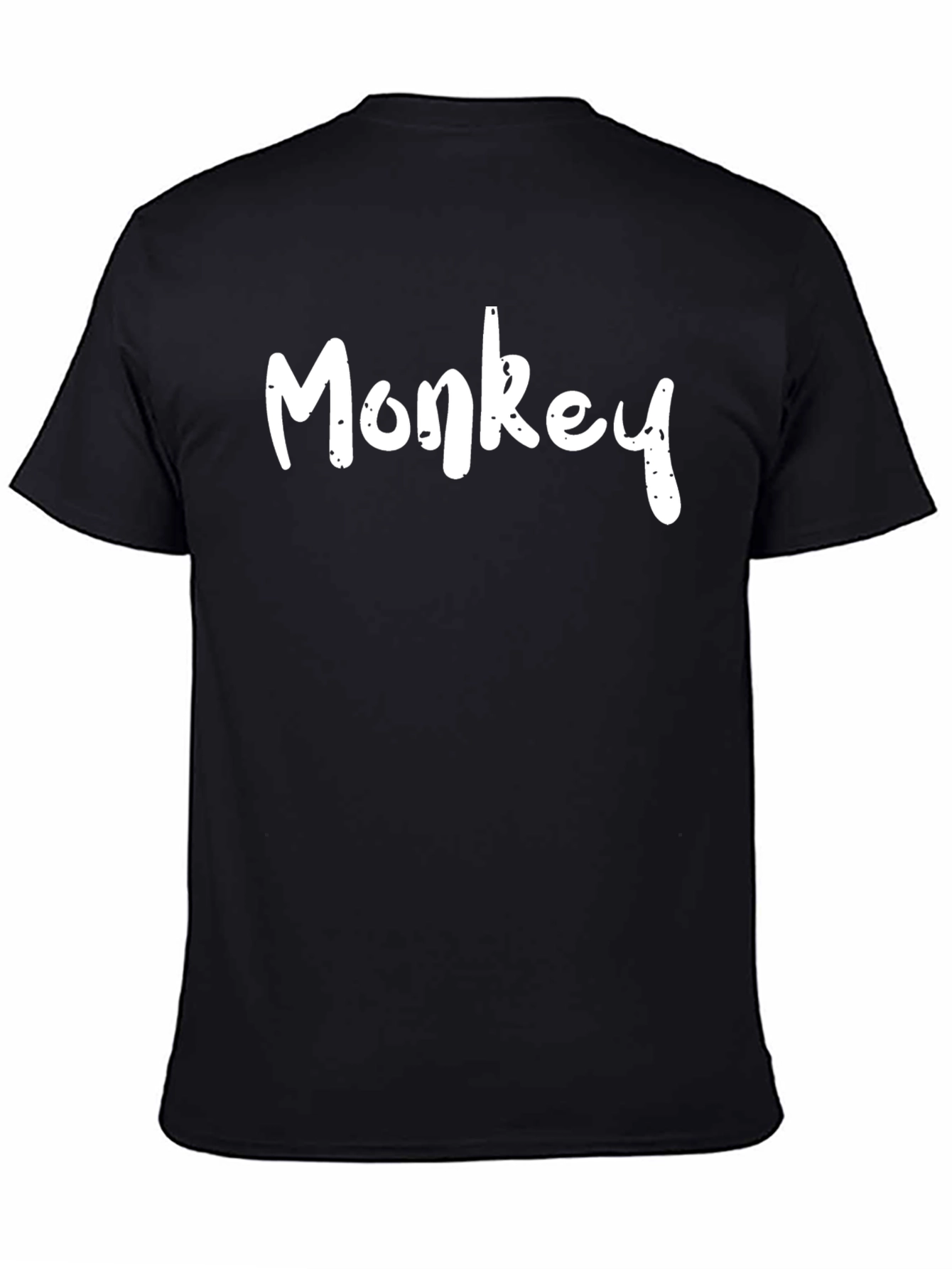 Monkey Graphic Print Black T-Shirt