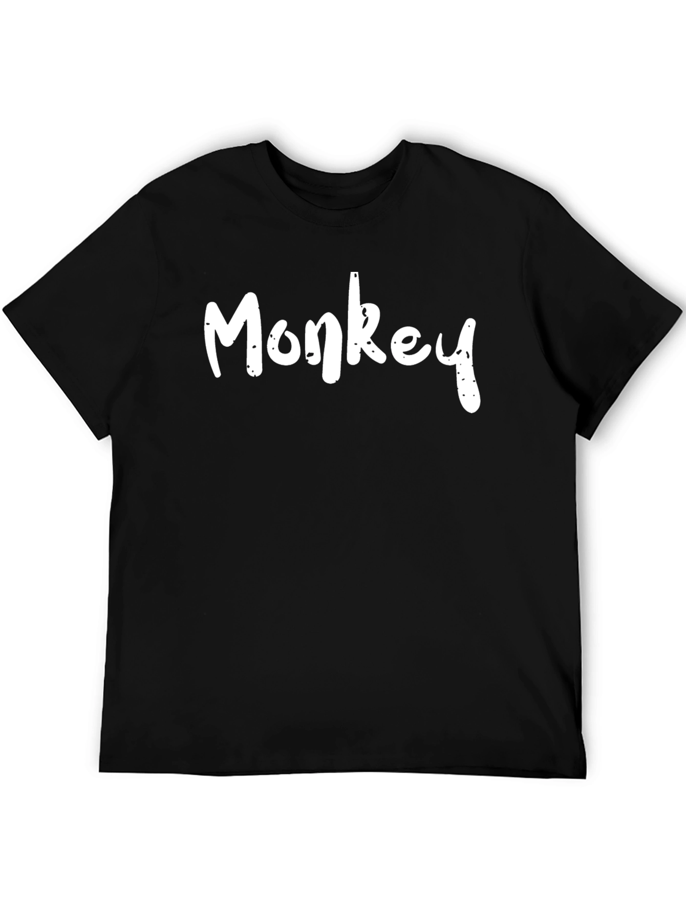 Monkey Graphic Print Black T-Shirt
