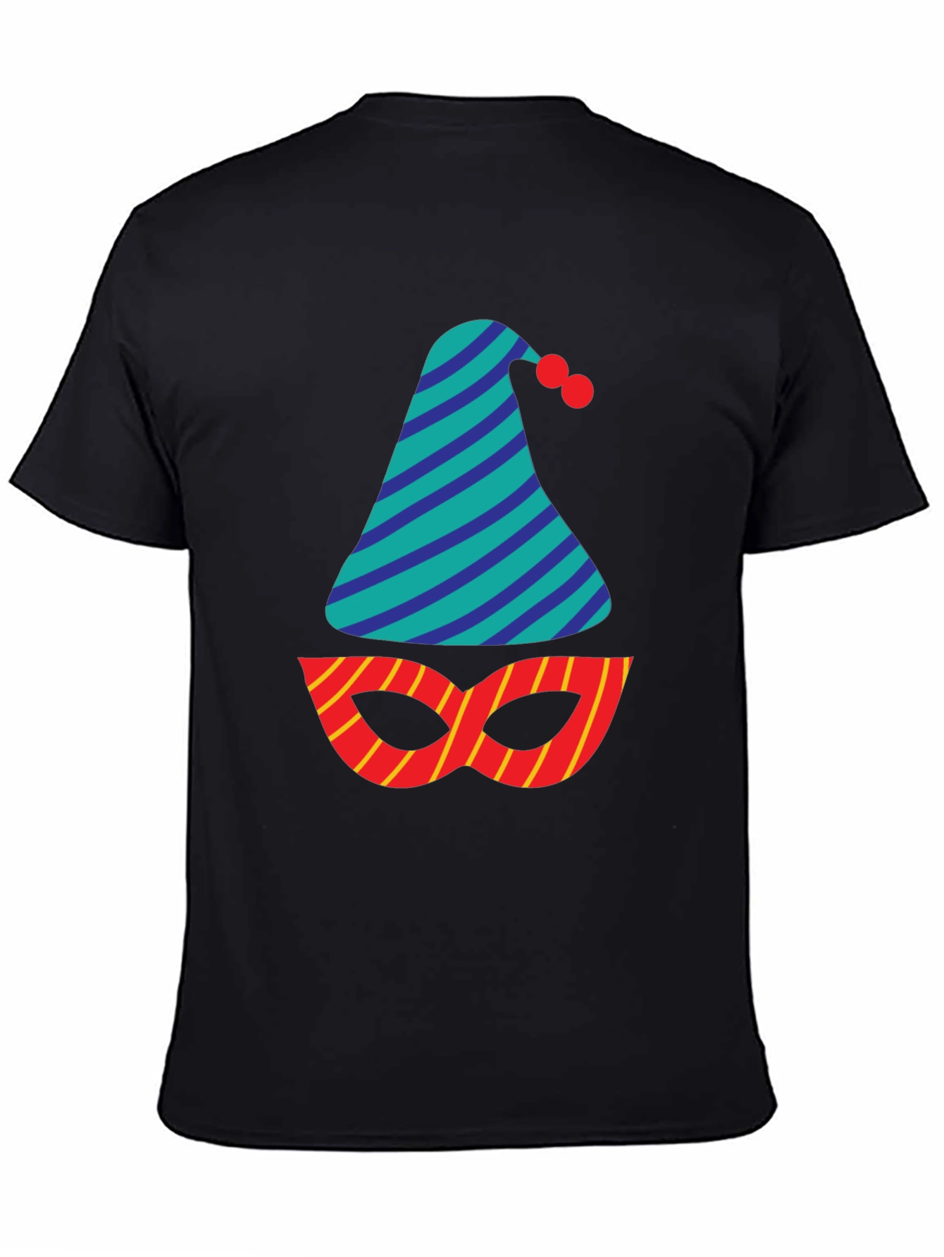 Party Time T-Shirt - Festive Hat & Mask Design