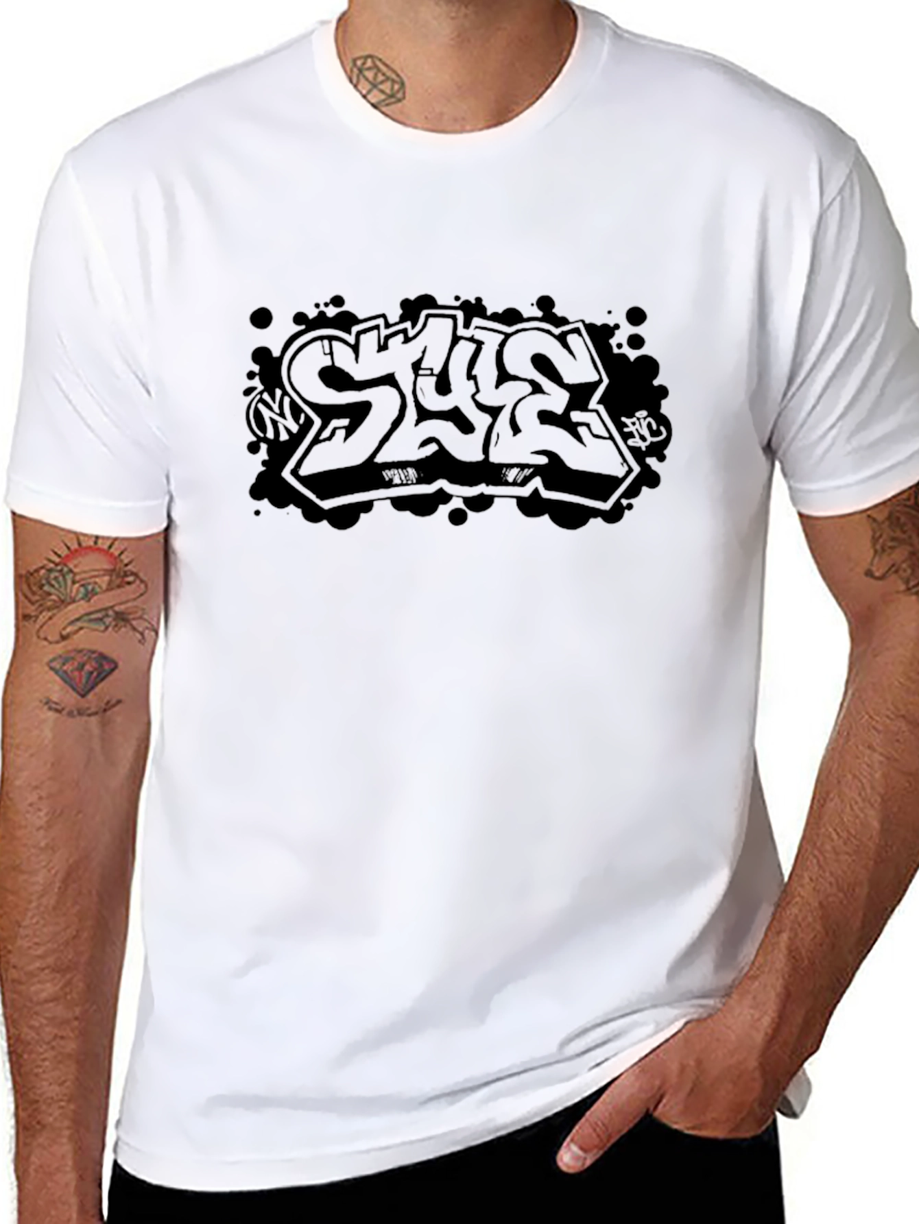Street Style Black Graphic Tee - Urban Edge