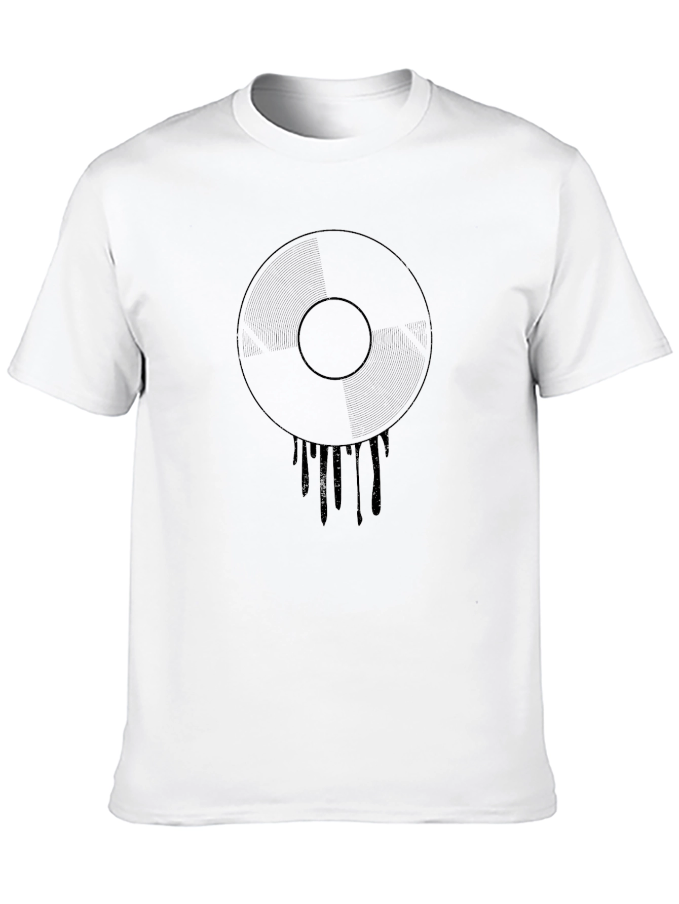 Mens Black Graphic Tee - Modern Drip Design