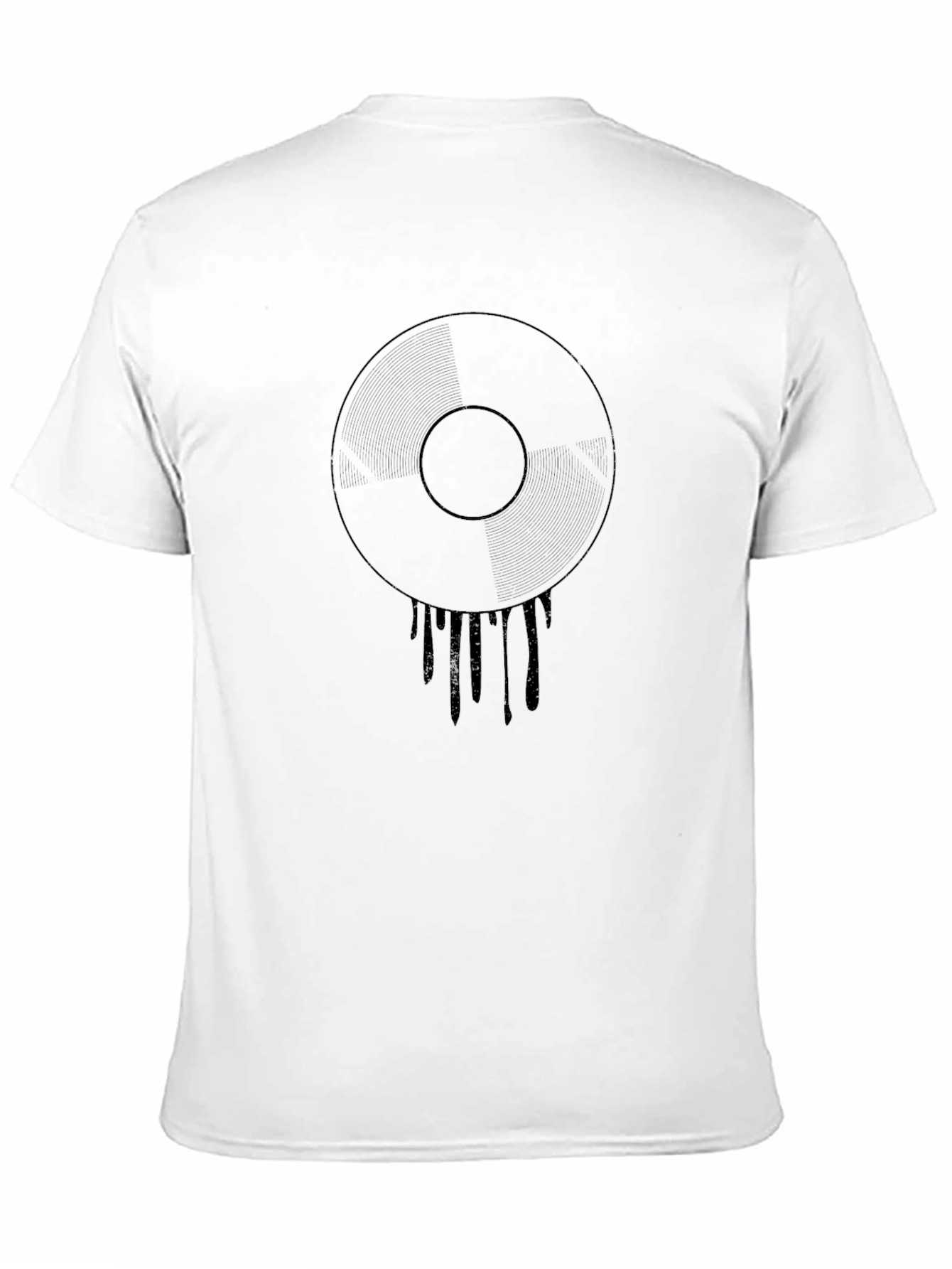 Mens Black Graphic Tee - Modern Drip Design