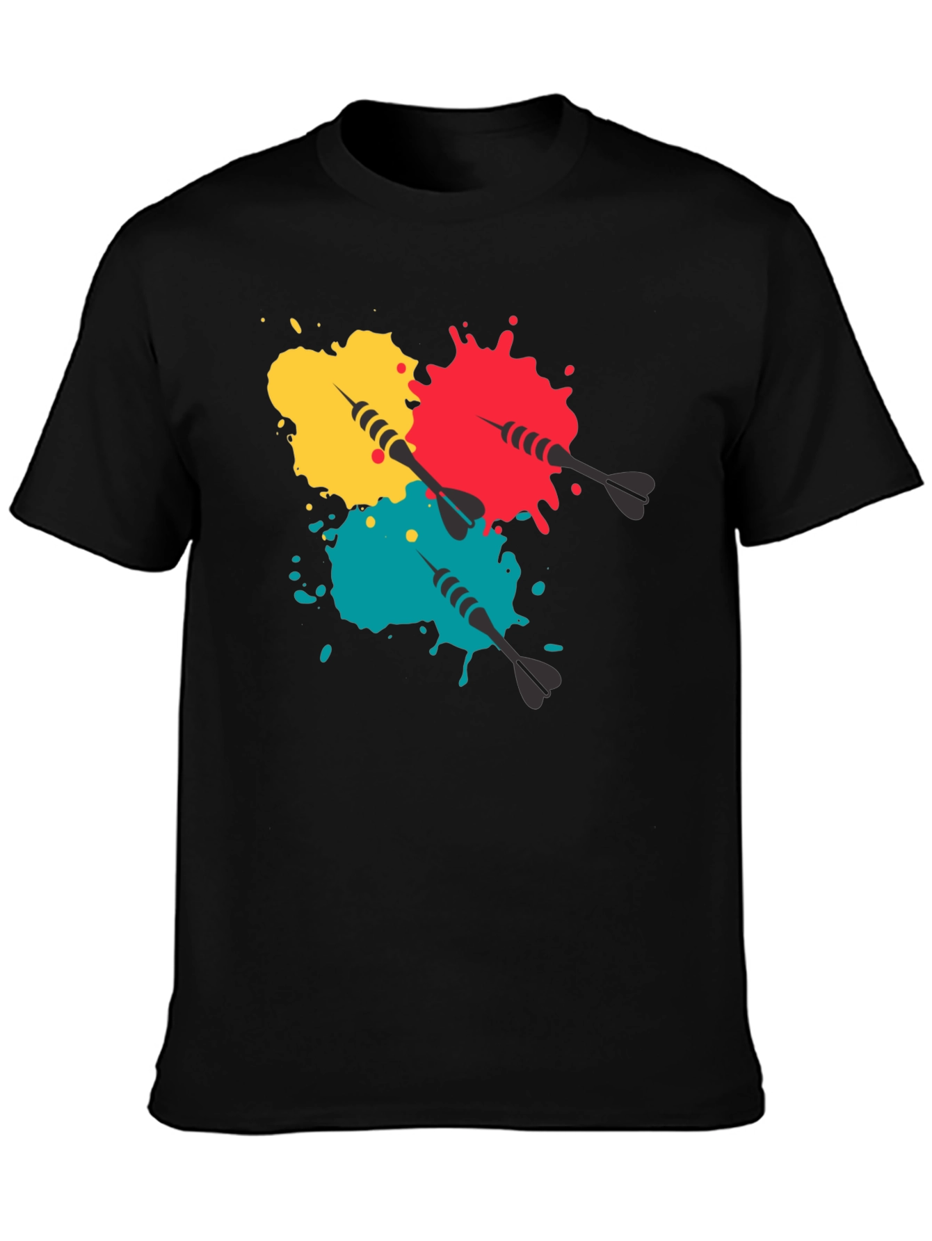 Darts and Paint Splatter Graphic Tee