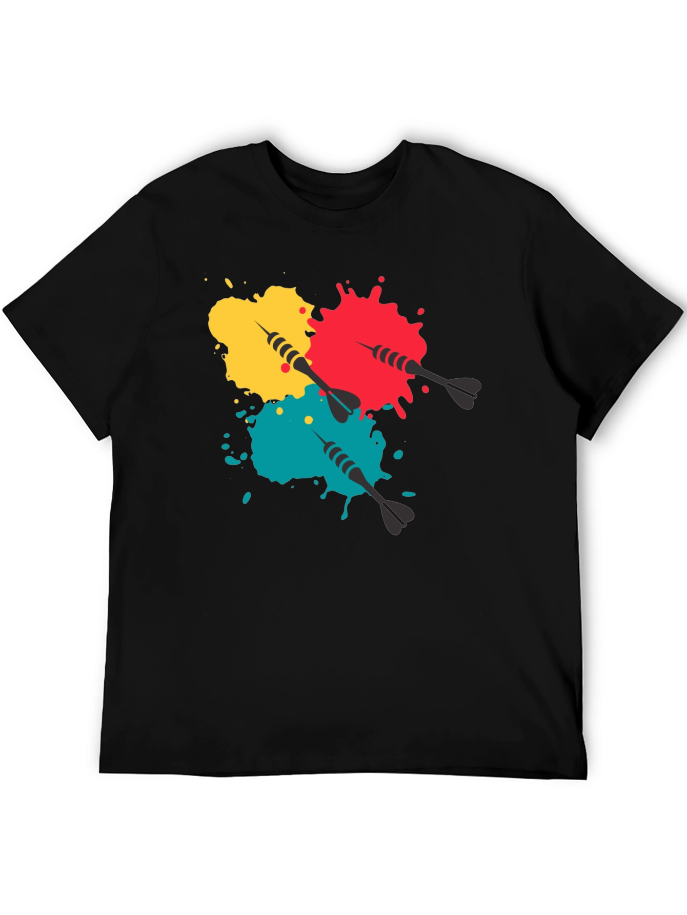 Darts and Paint Splatter Graphic Tee