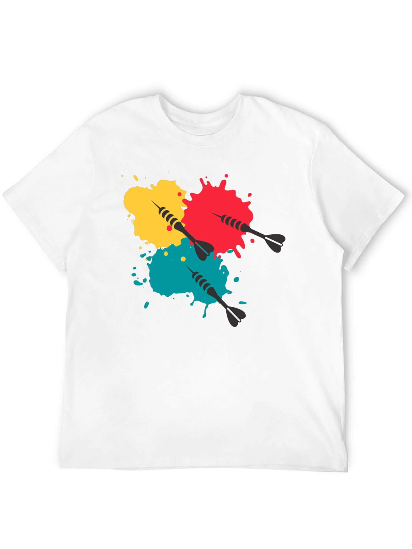 Darts and Paint Splatter Graphic Tee