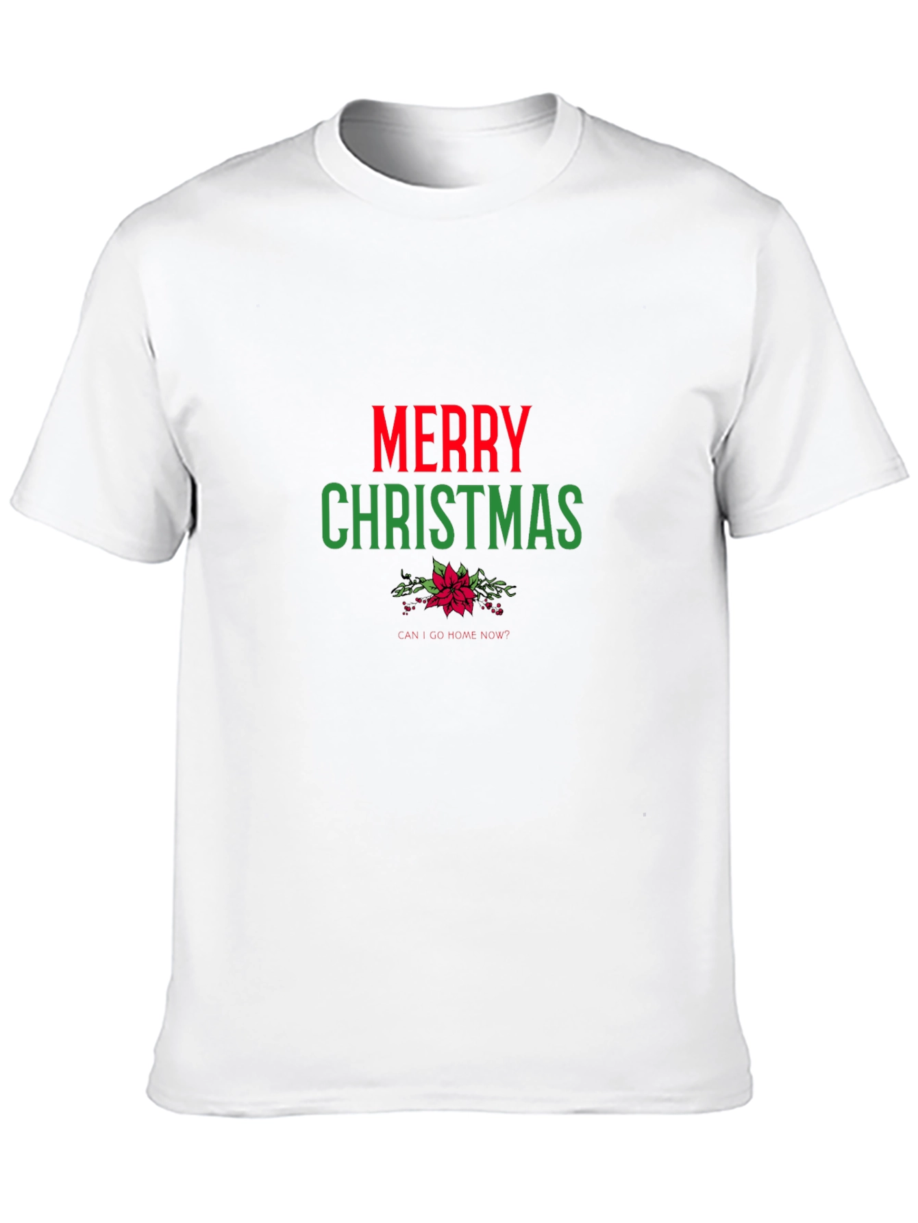 Merry Christmas Graphic Print Black T-Shirt