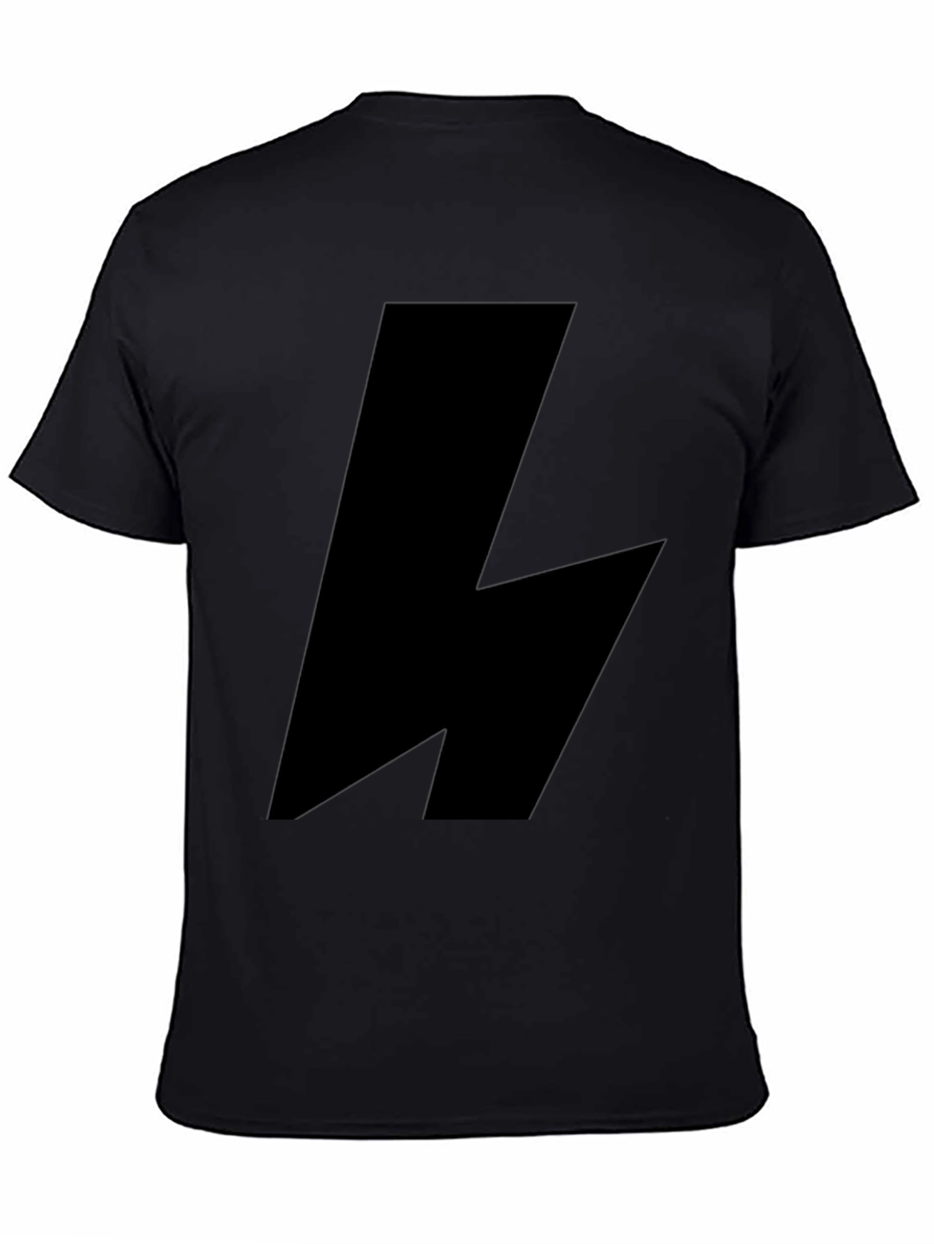 Black Lightning Bolt Graphic T-Shirt