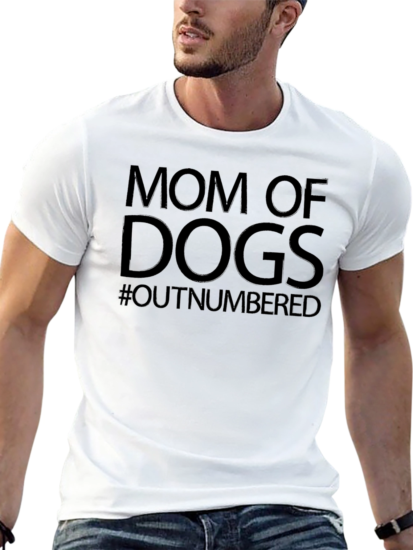 Mom of Dogs T-Shirt - #Outnumbered