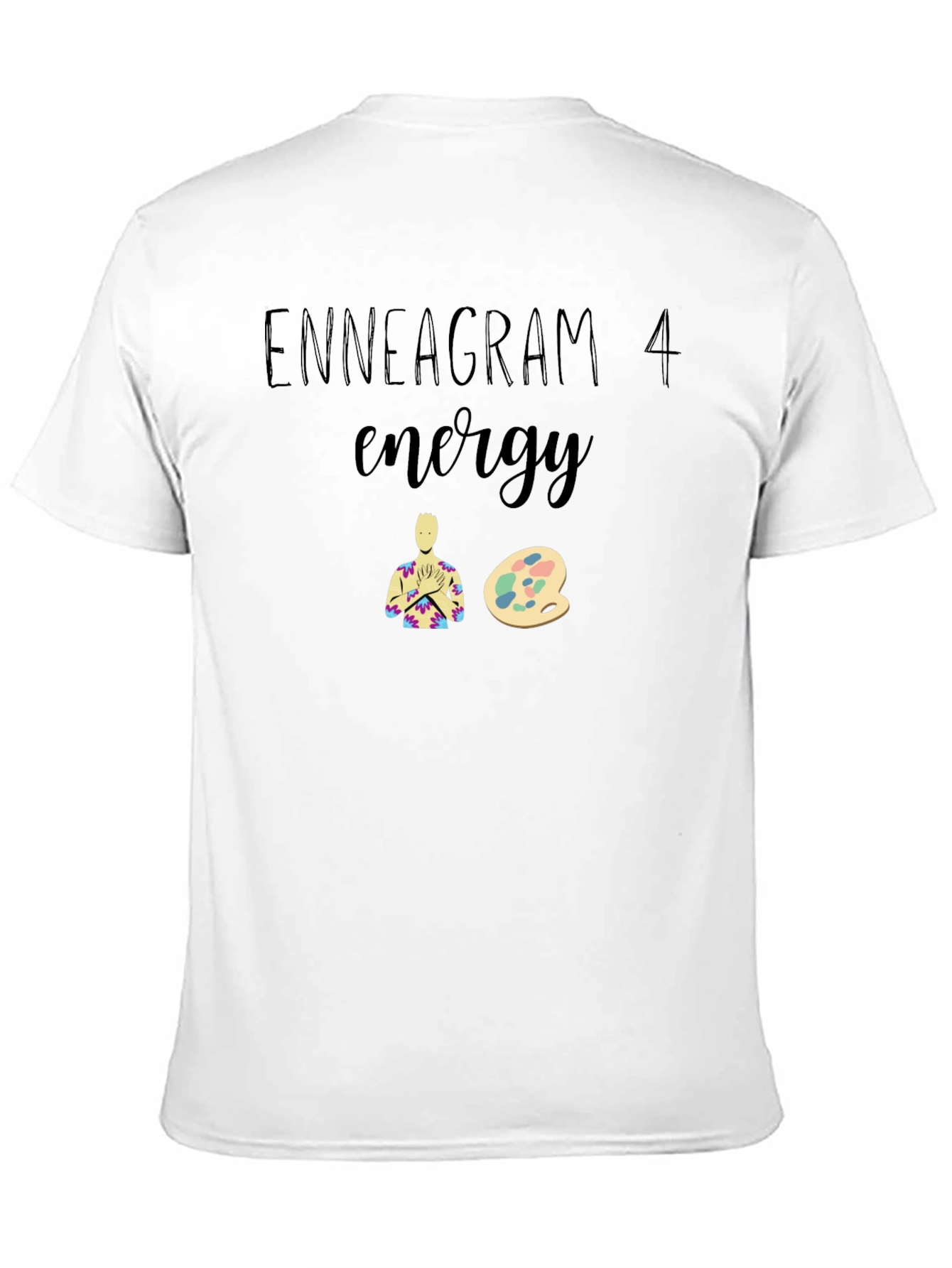 Enneagram 4 Energy Graphic Tee - Black Cotton Blend