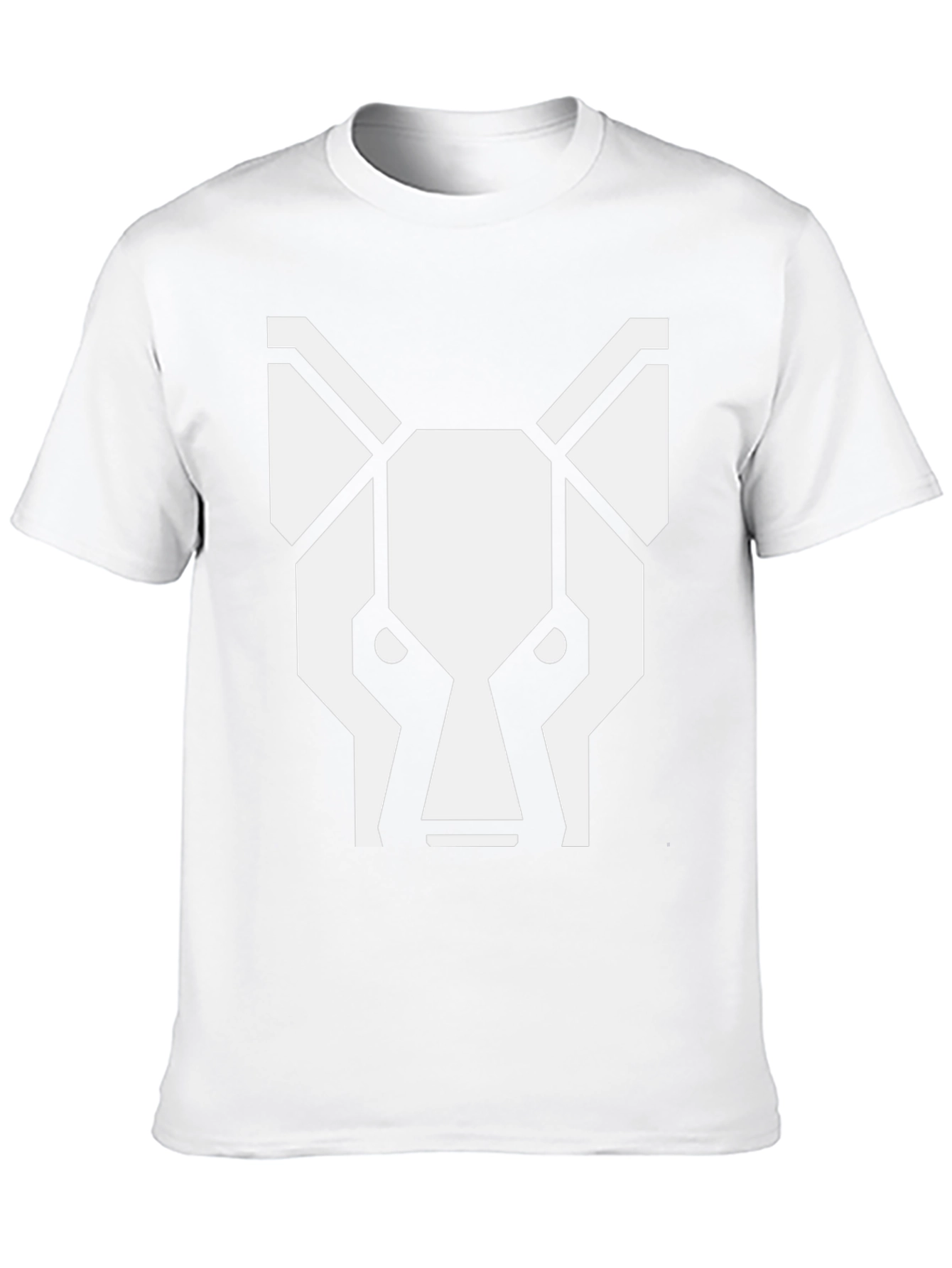 Geometric Wolf Graphic Tee - Stylish Black T-Shirt