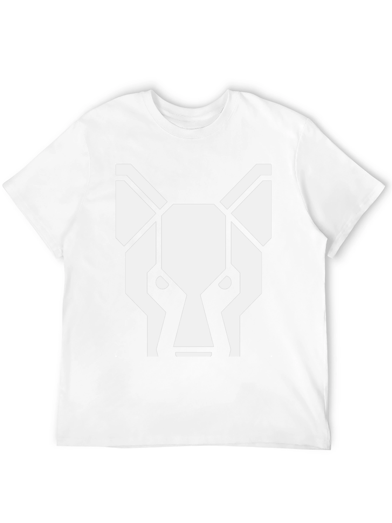 Geometric Wolf Graphic Tee - Stylish Black T-Shirt