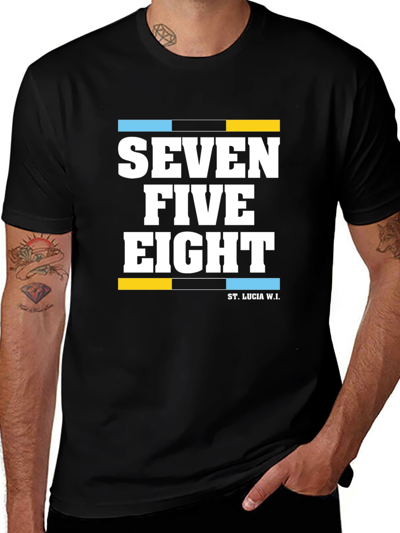 Seven Five Eight T-Shirt - St. Lucia W.I.