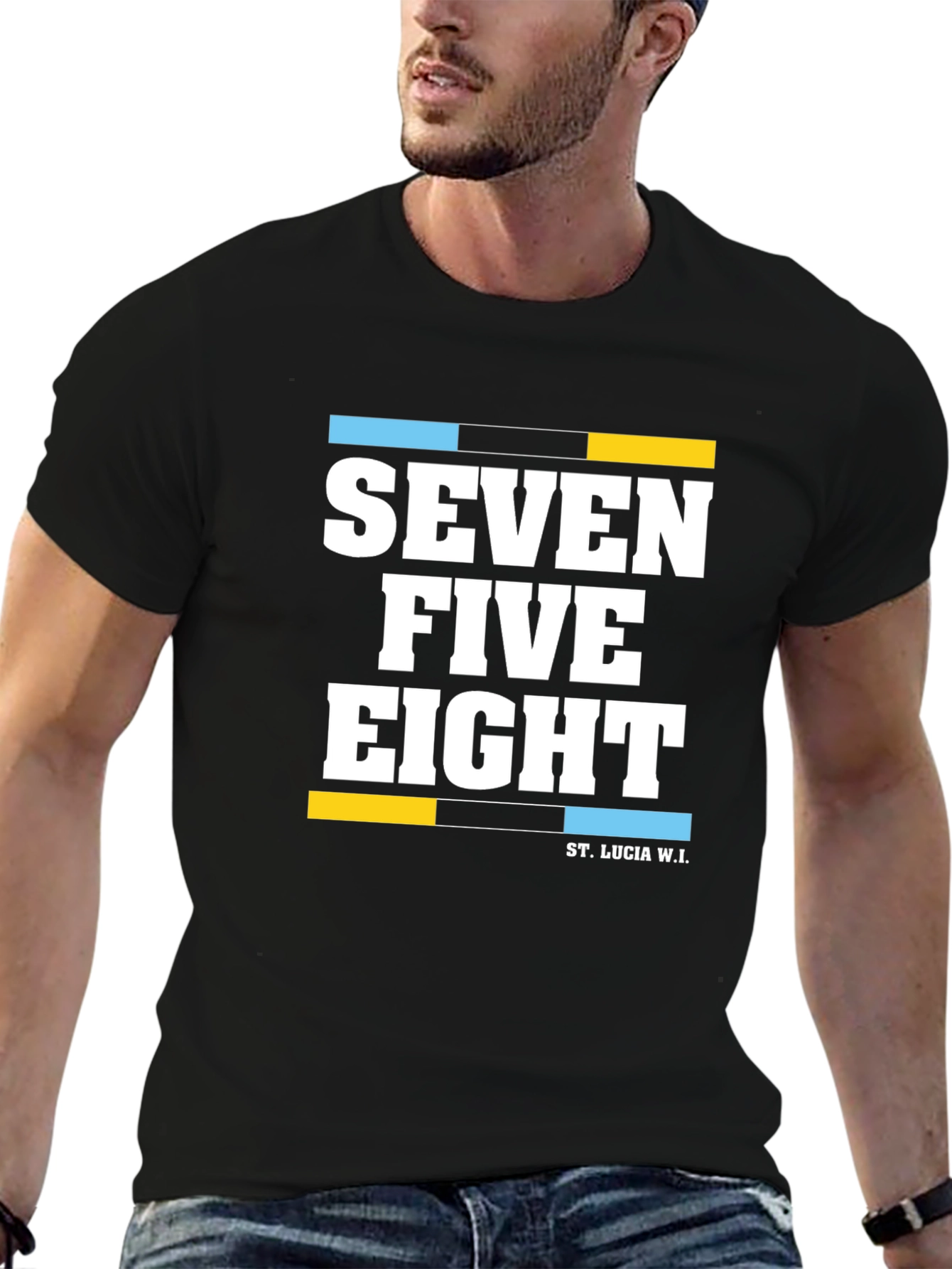 Seven Five Eight T-Shirt - St. Lucia W.I.
