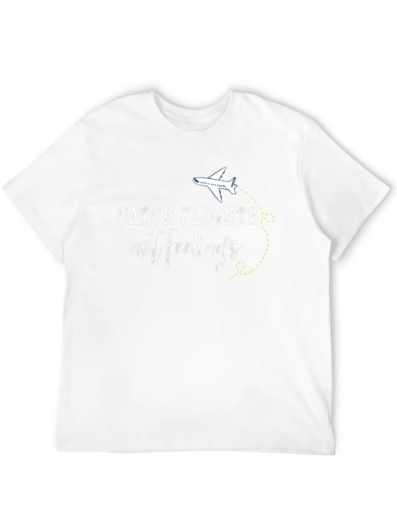 Catch Flights Not Feelings Black T-Shirt