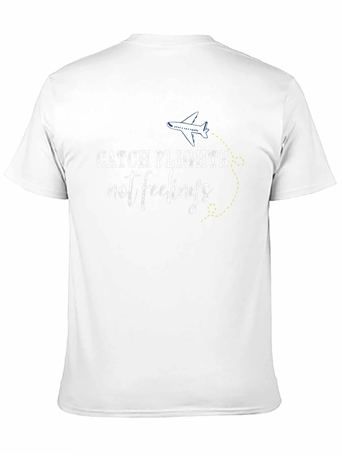 Catch Flights Not Feelings Black T-Shirt
