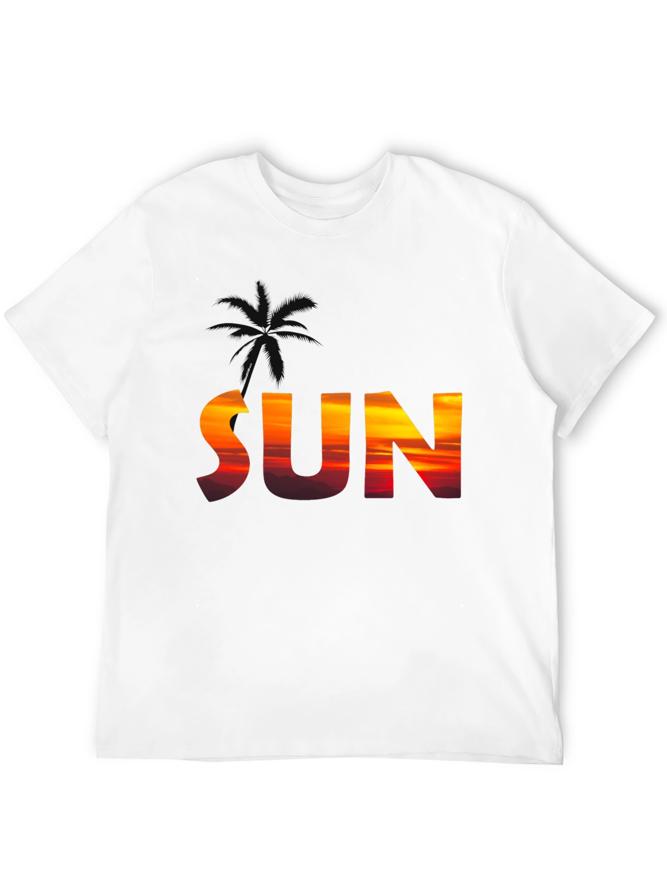 Sunset Palm Tee - Tropical Vibes