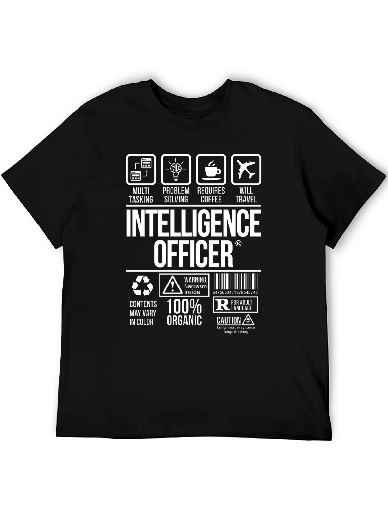 Intelligence Officer Humor Graphic T-Shirt