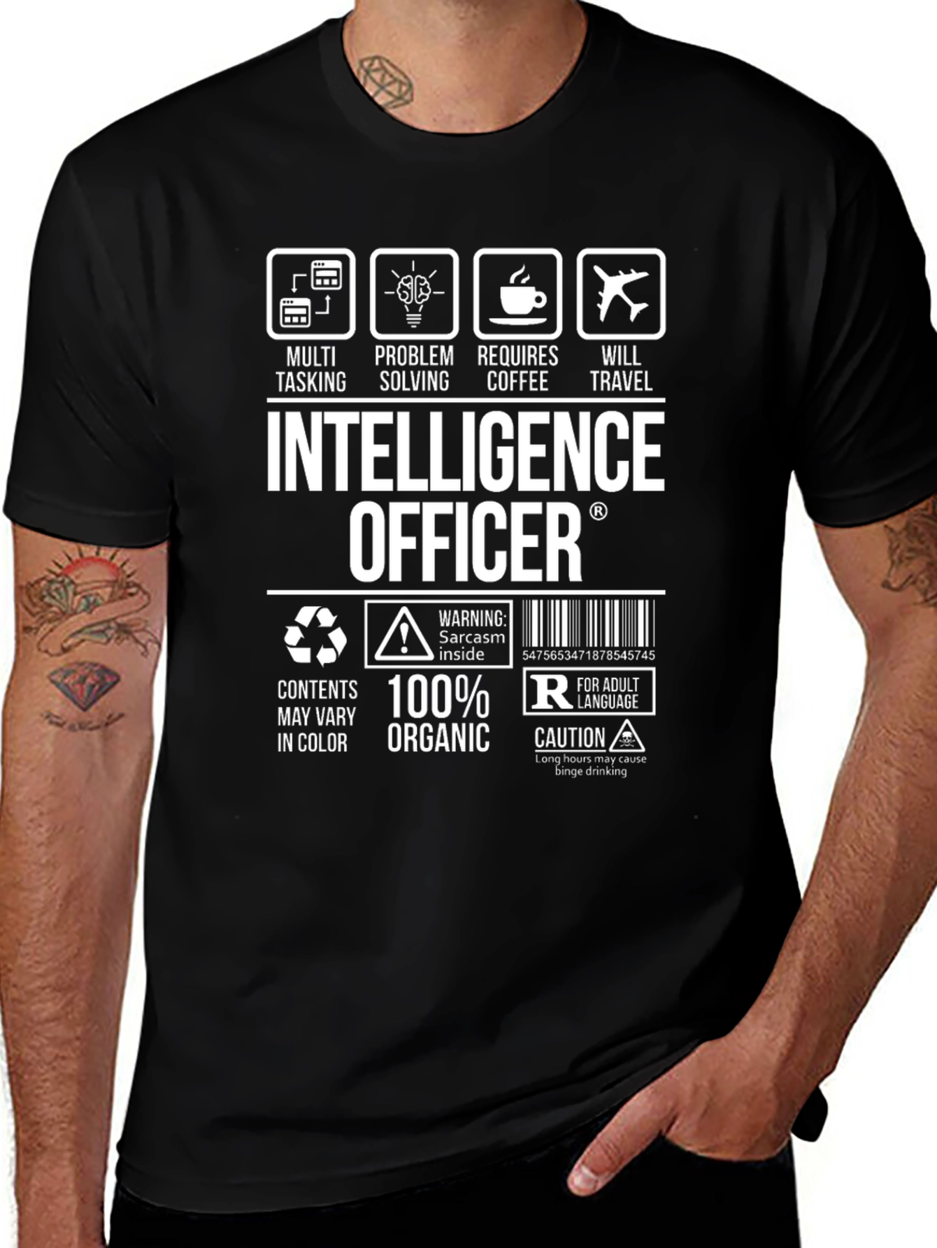 Intelligence Officer Humor Graphic T-Shirt