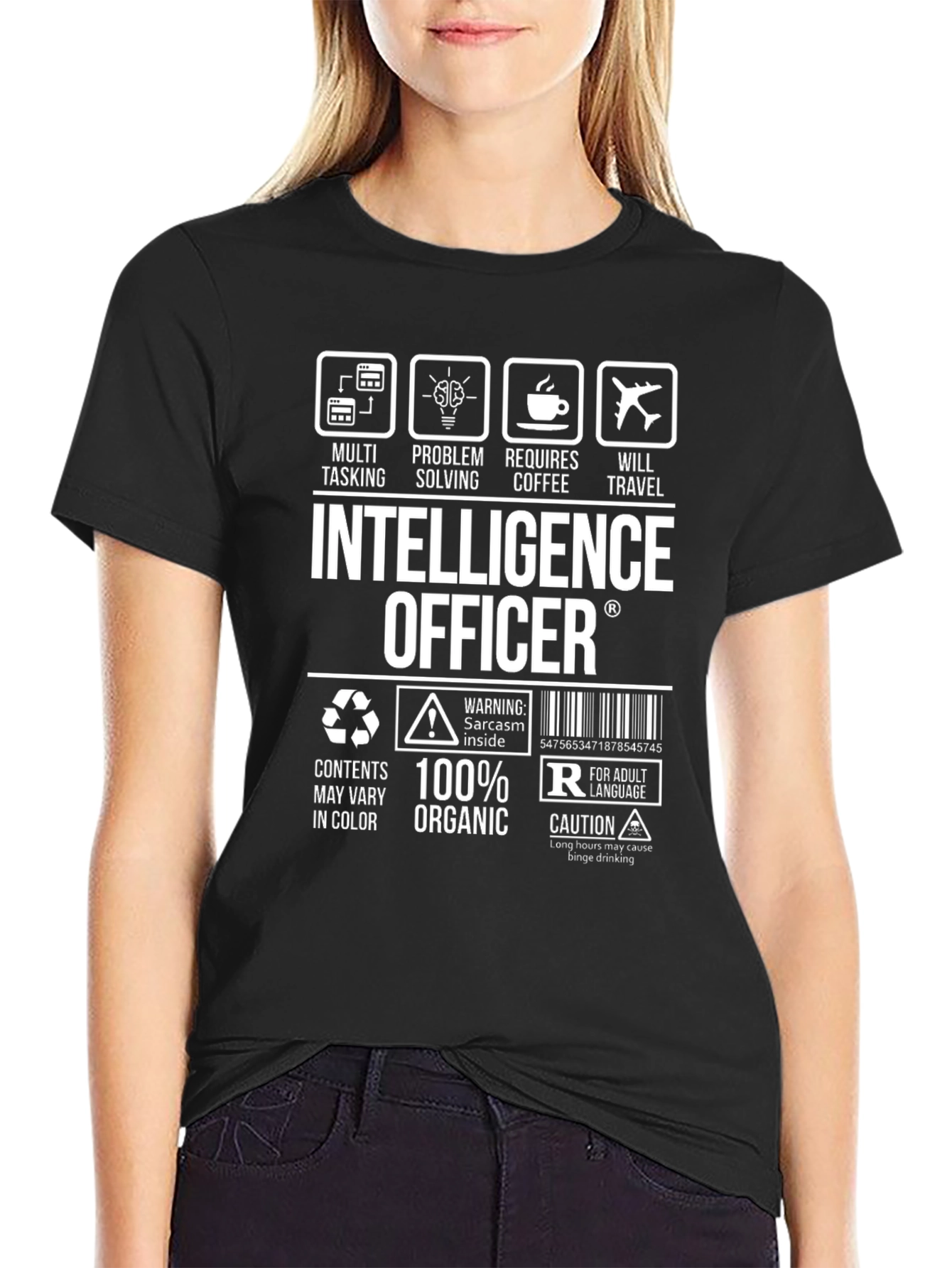 Intelligence Officer Humor Graphic T-Shirt