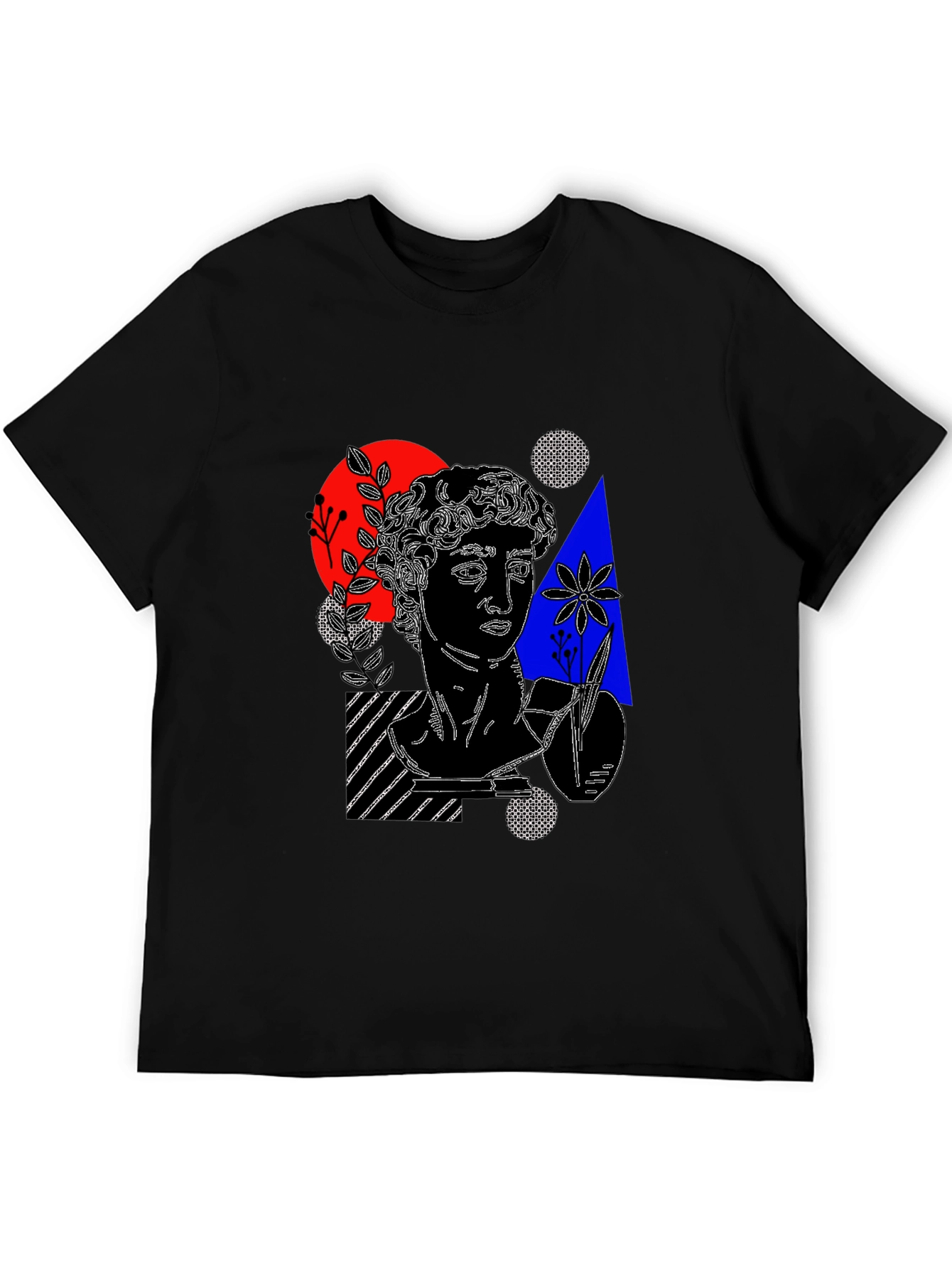 Abstract Statue Graphic Tee - Mens Black T-Shirt