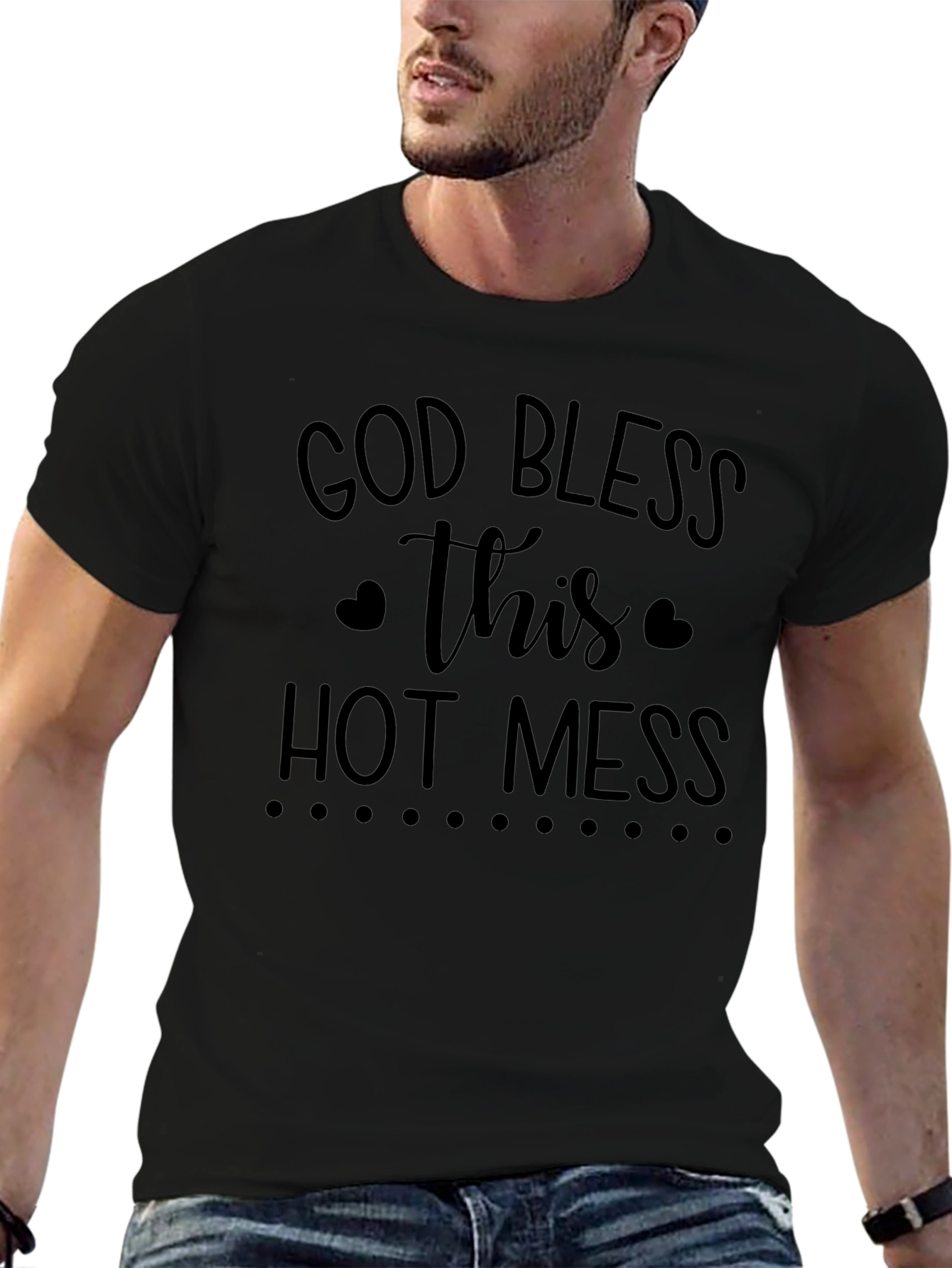 God Bless This Hot Mess Graphic T-Shirt