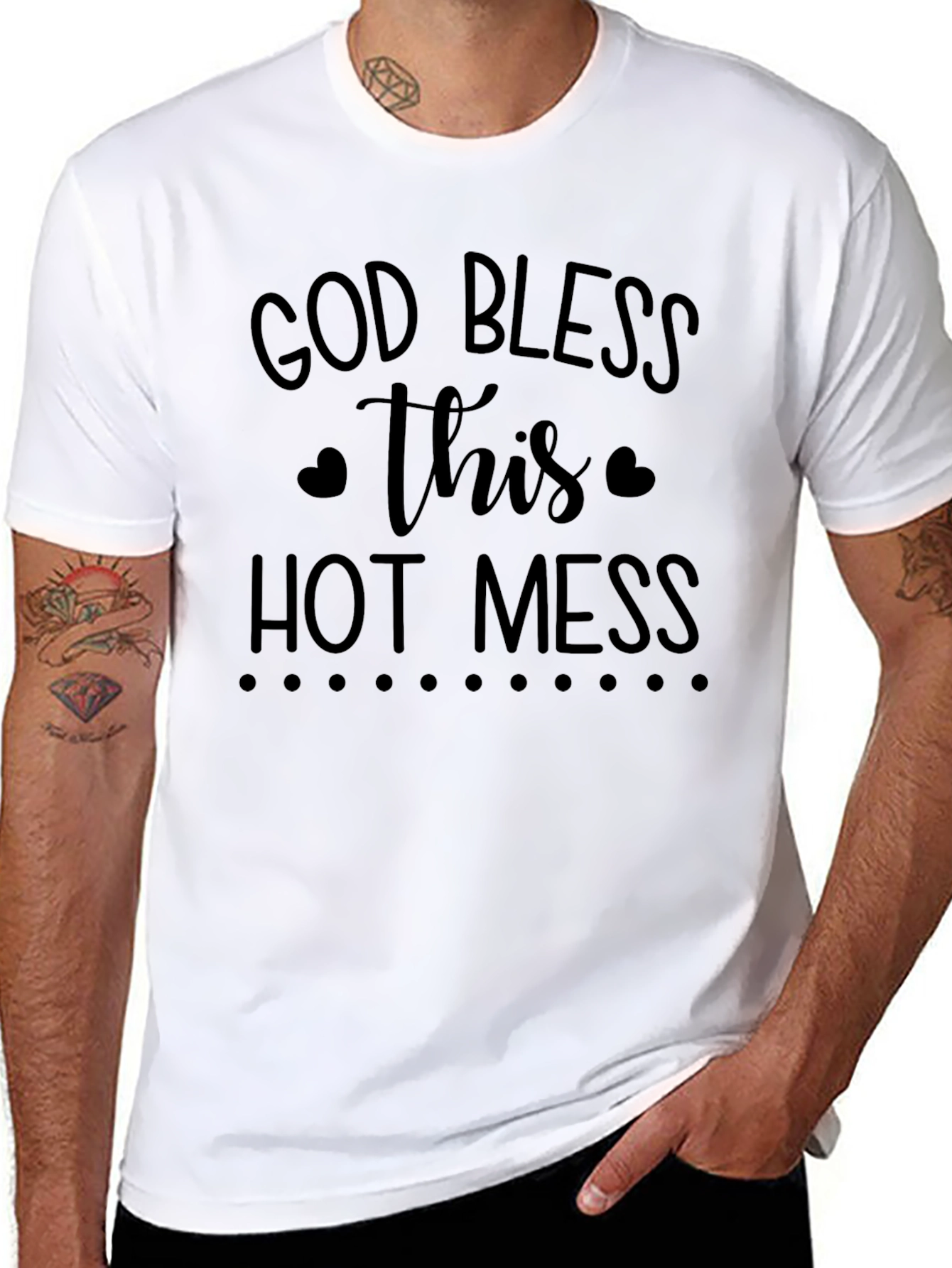 God Bless This Hot Mess Graphic T-Shirt