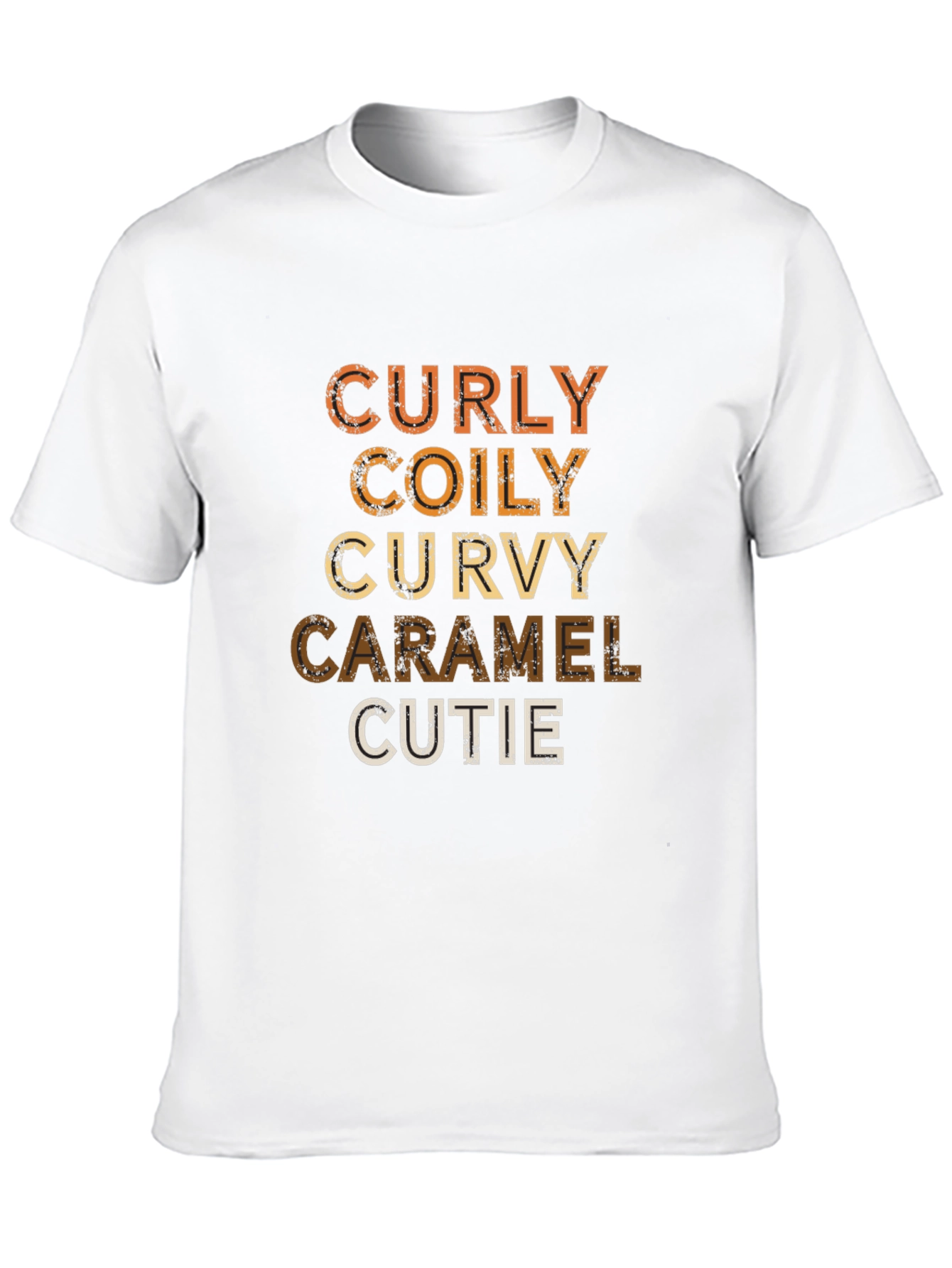 Curly Coily Curvy Caramel Cutie Graphic Tee