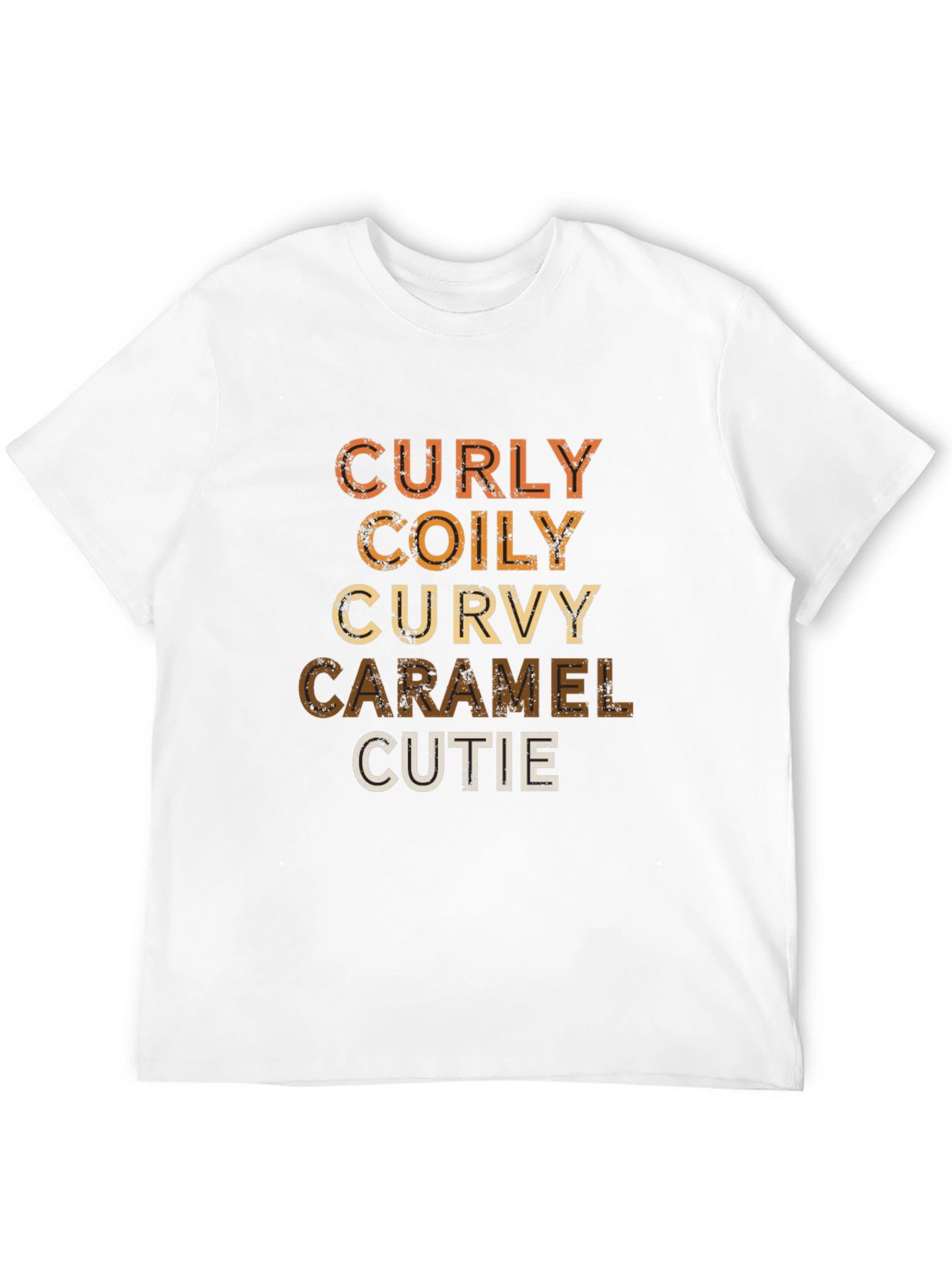 Curly Coily Curvy Caramel Cutie Graphic Tee
